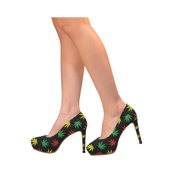 Dank Master Rasta Weed High Heels