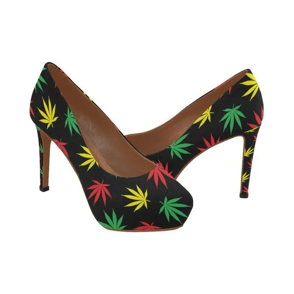 Dank Master Rasta Weed High Heels