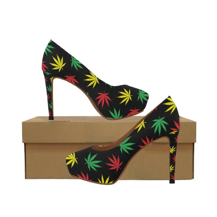 Dank Master Rasta Weed High Heels