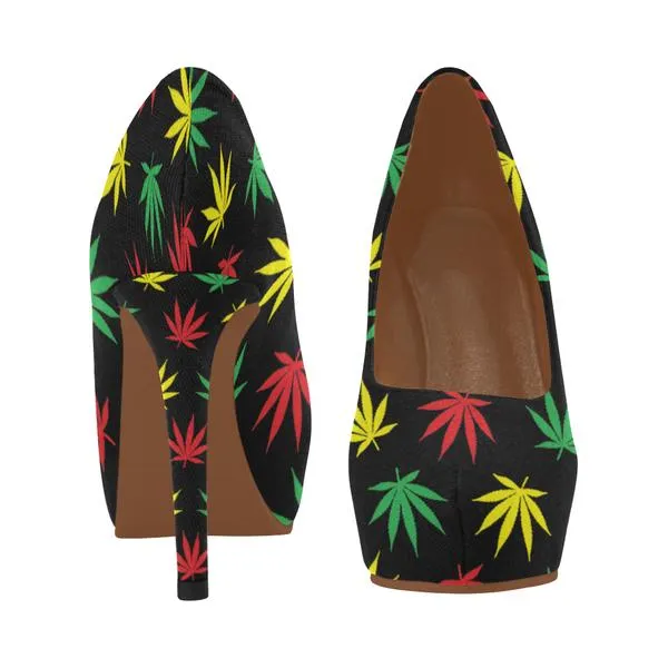 Dank Master Rasta Weed High Heels