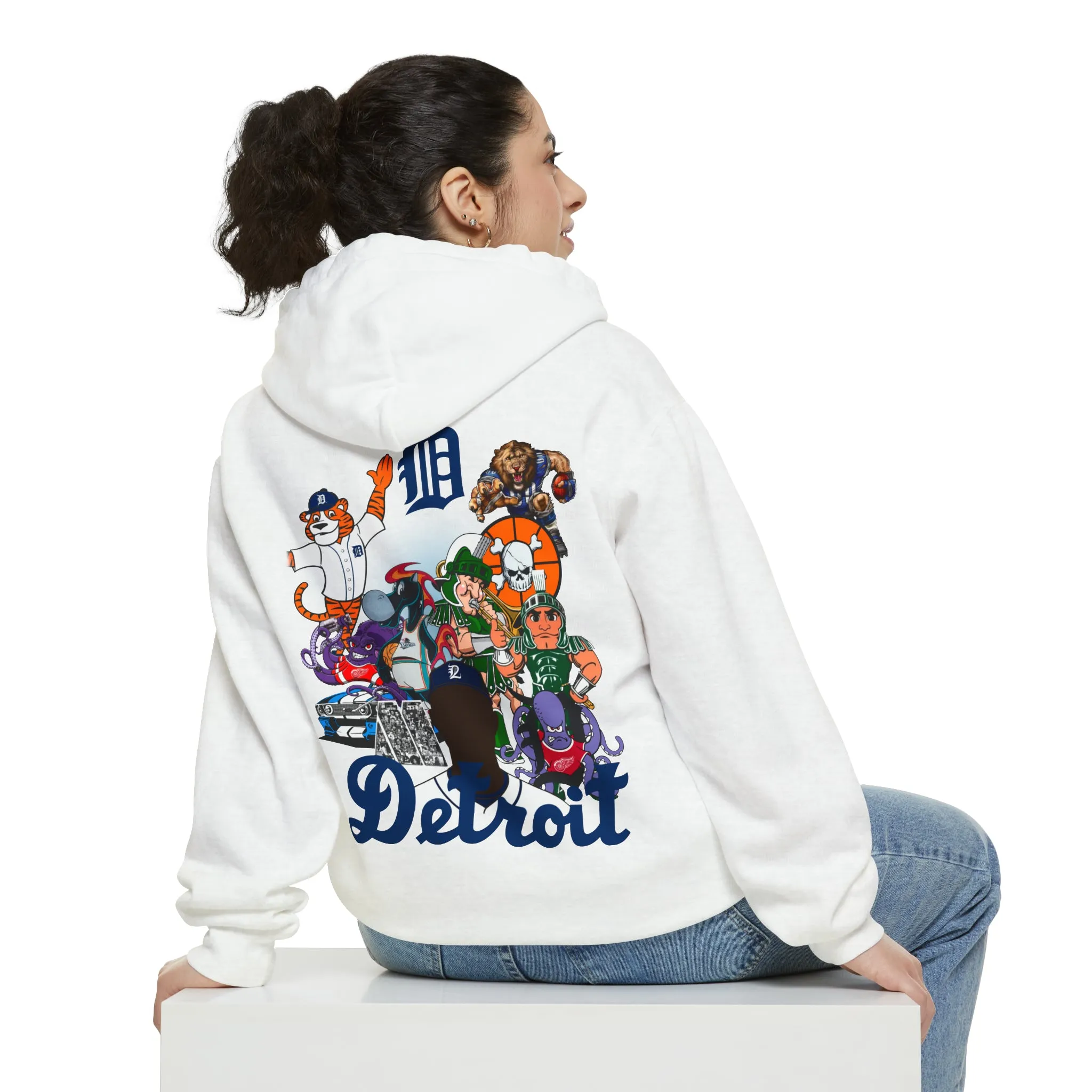 Detroit Mascots Hoodie Green