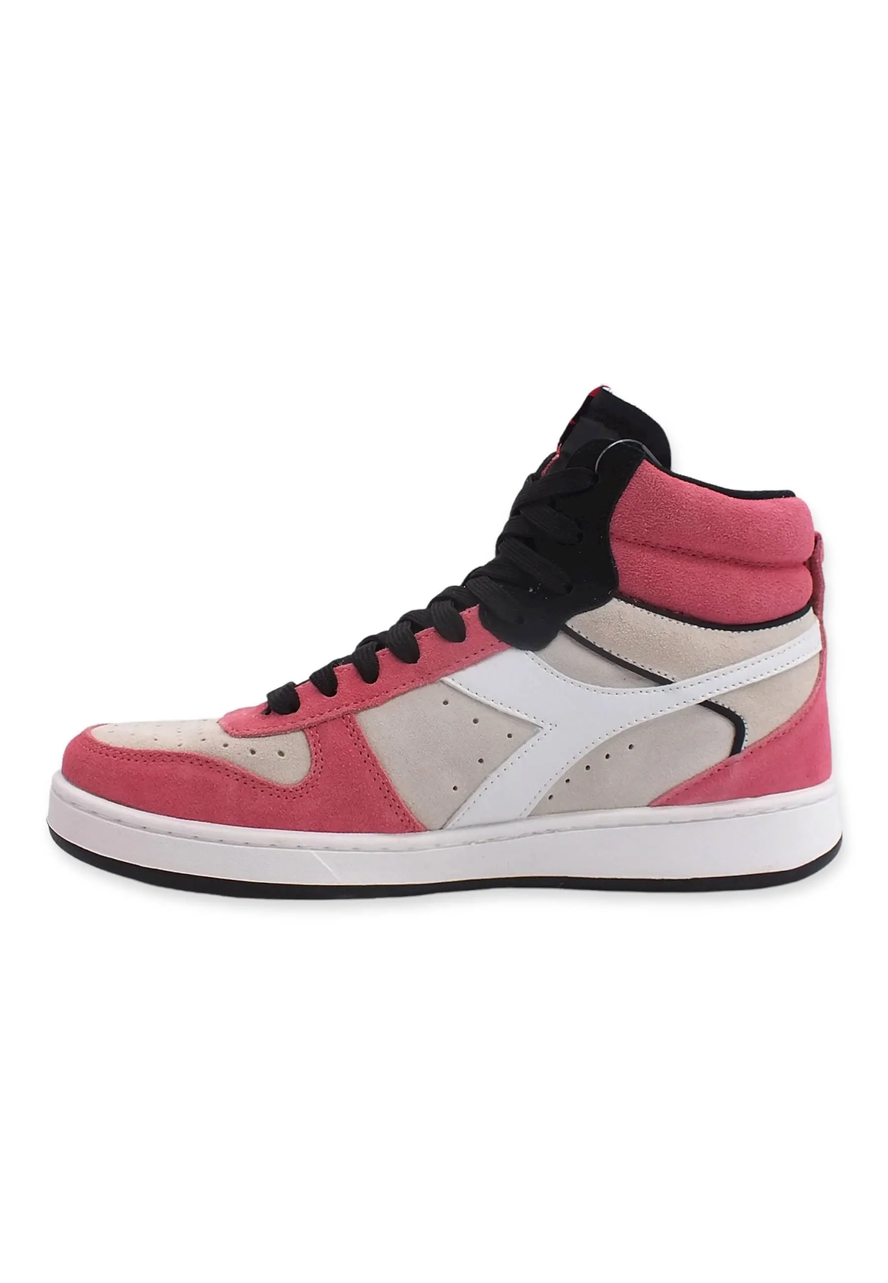 DIADORA Magic Basket Mid Sneaker Donna White Tea Rose Black 501.179011C9996