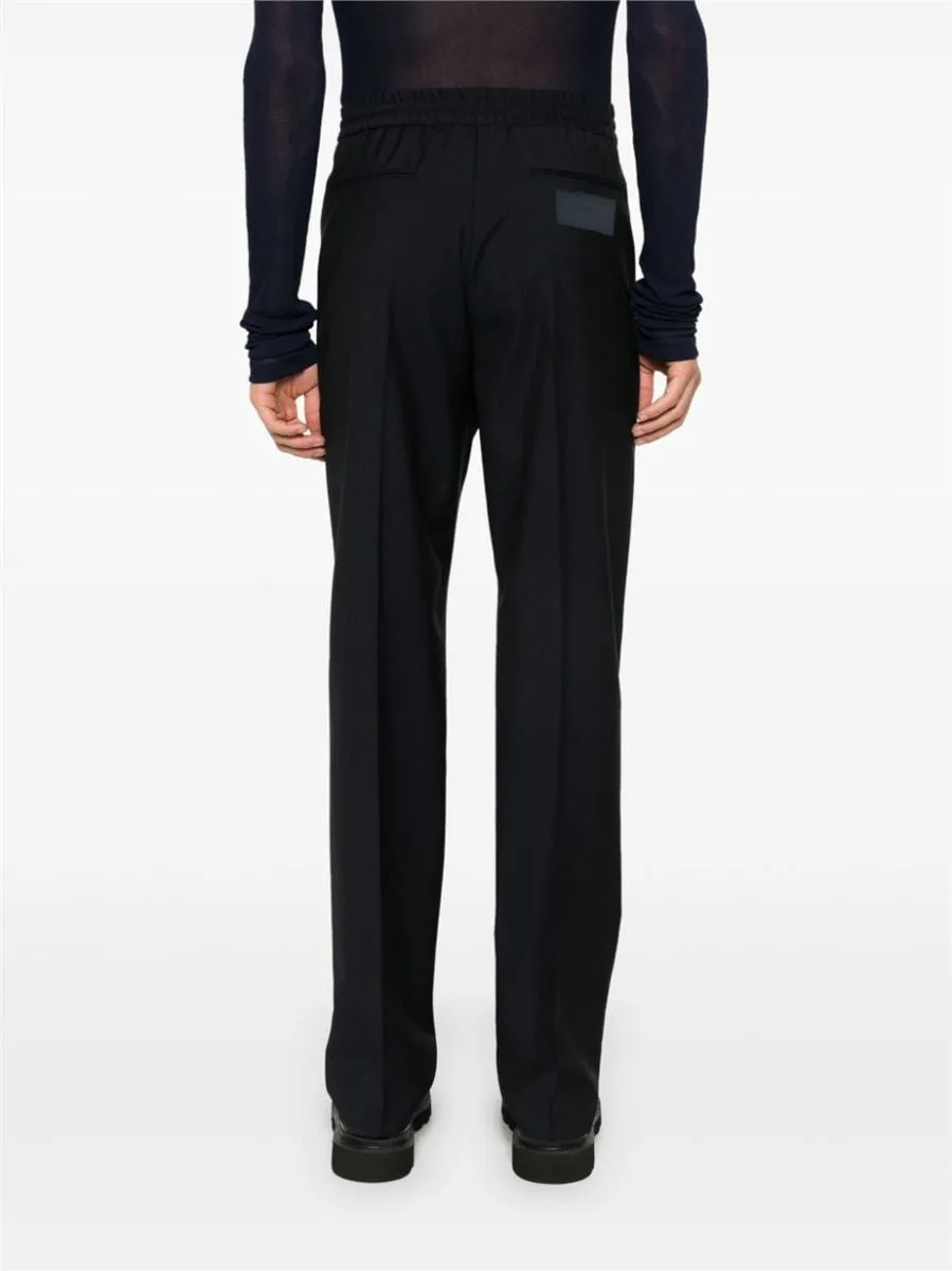 DRAWSTRING-WAIST TAPERED TROUSERS