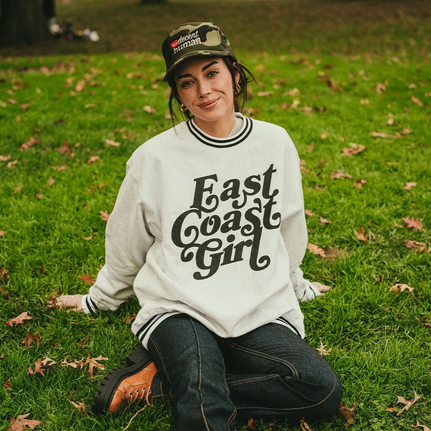 East Coast Girl Ribbed Champion Crewneck