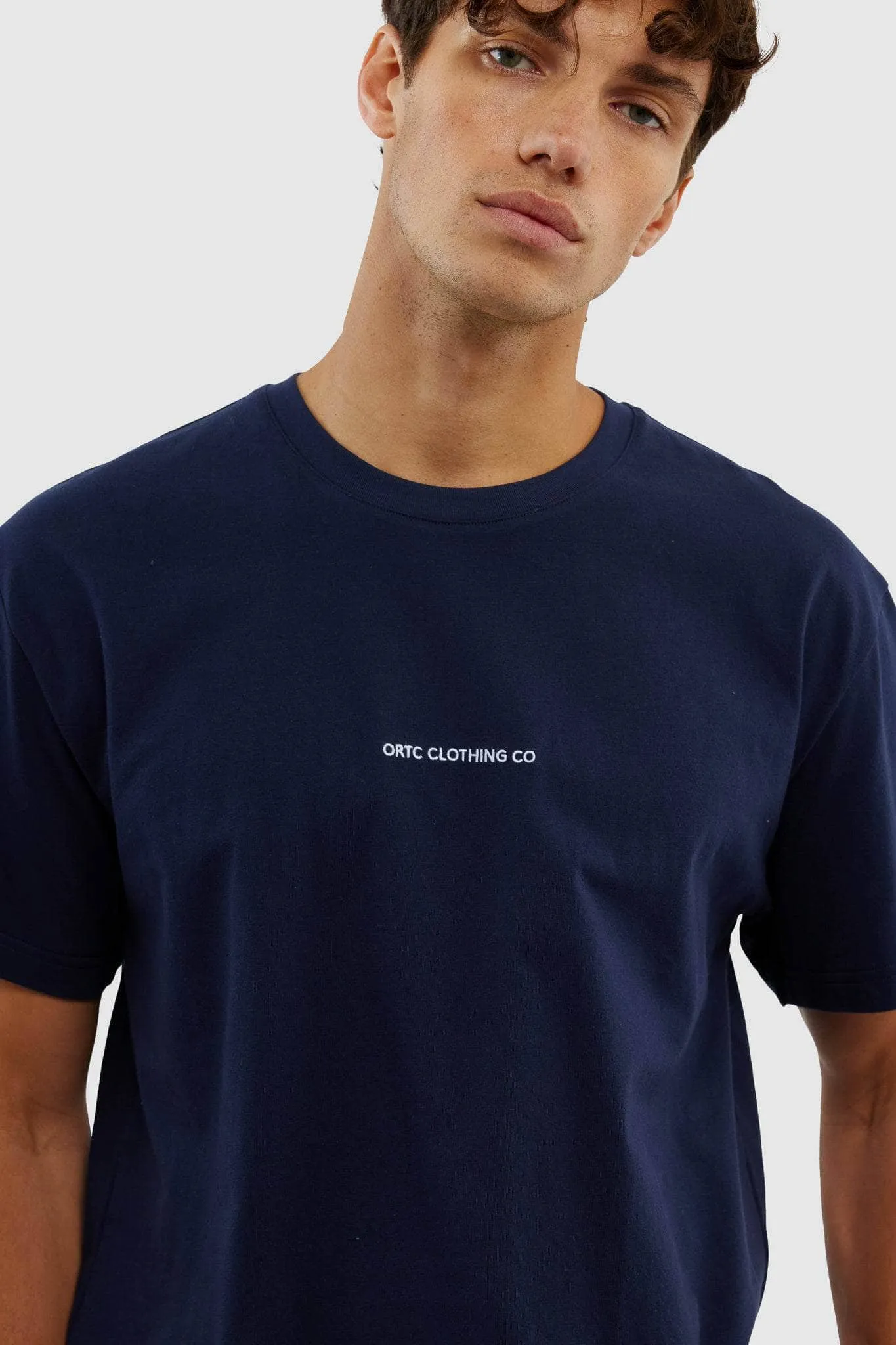 Embroidered Logo T Shirt Navy