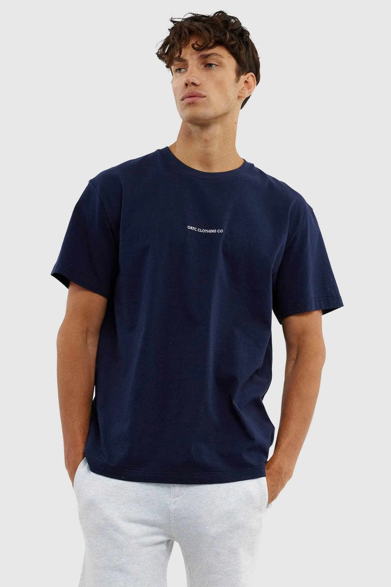 Embroidered Logo T Shirt Navy