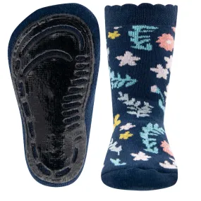 Ewers Navy Flowers Anti Slip Socks 深藍花花防滑襪