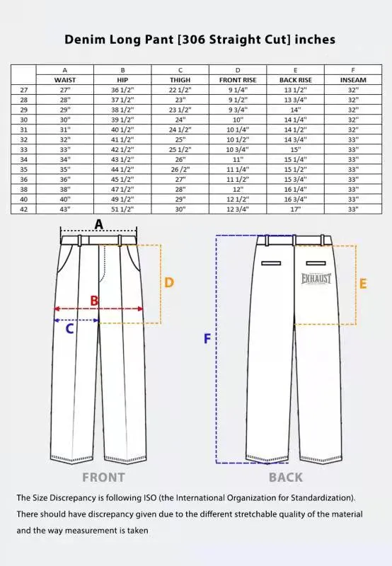 EXHAUST Colour Jeans Long Pants [306 Straight Cut] 1447