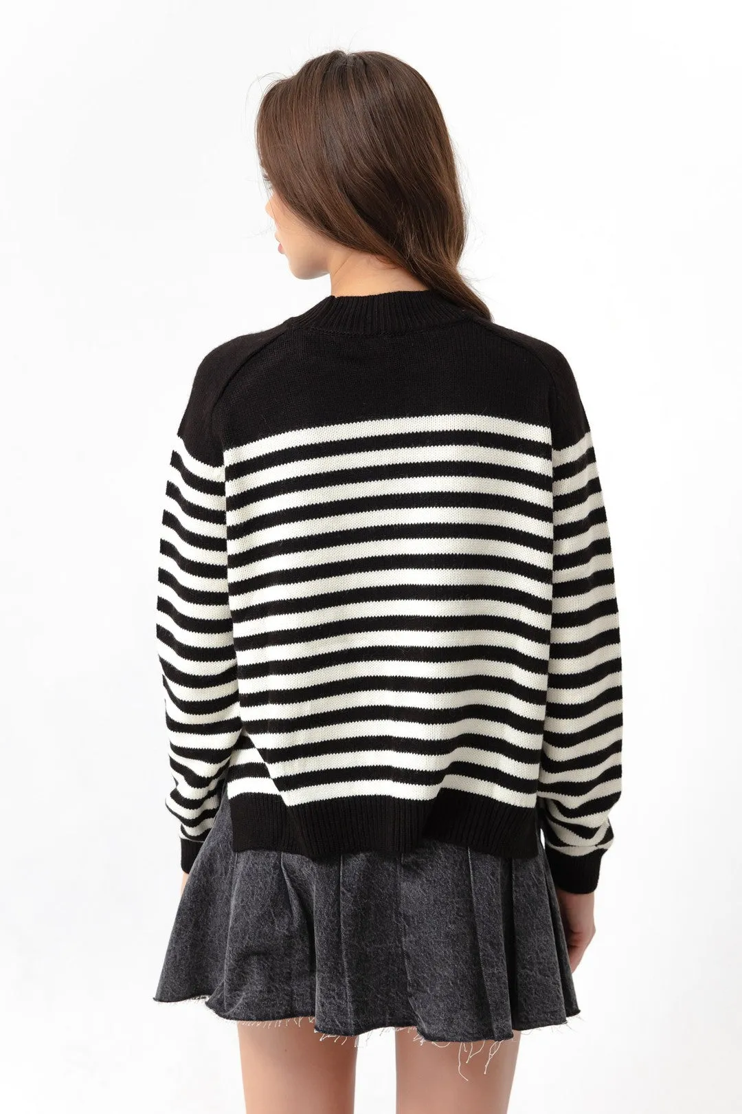 Female Fisherman Neckline Triko Sweater