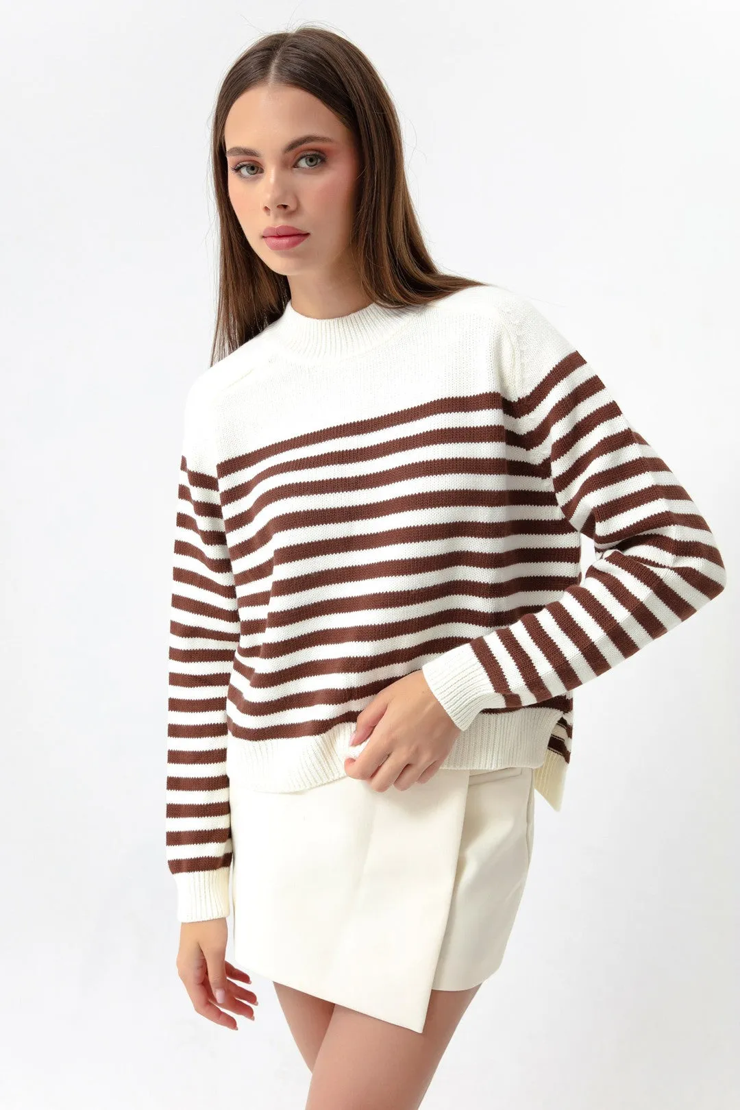 Female Fisherman Neckline Triko Sweater