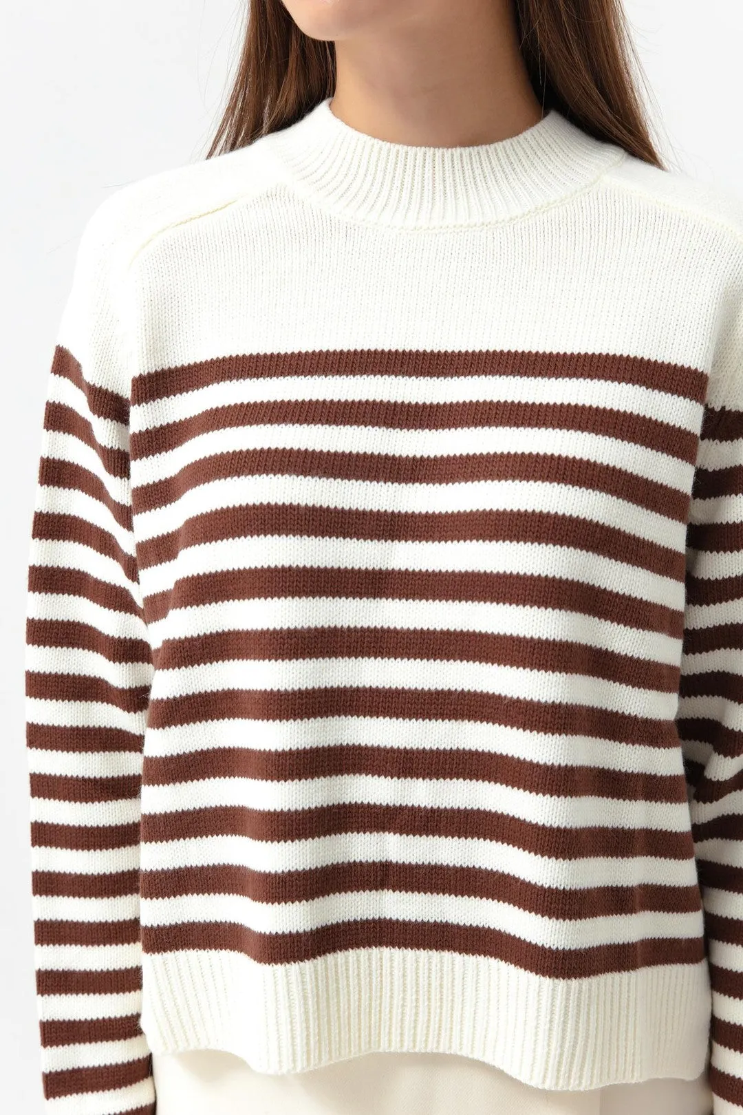 Female Fisherman Neckline Triko Sweater