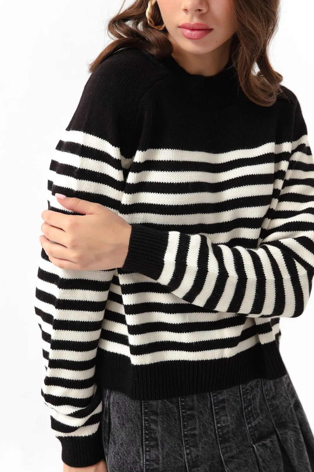 Female Fisherman Neckline Triko Sweater