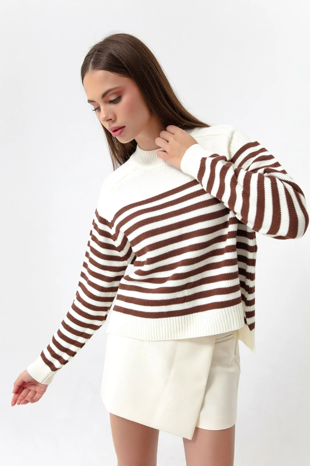 Female Fisherman Neckline Triko Sweater