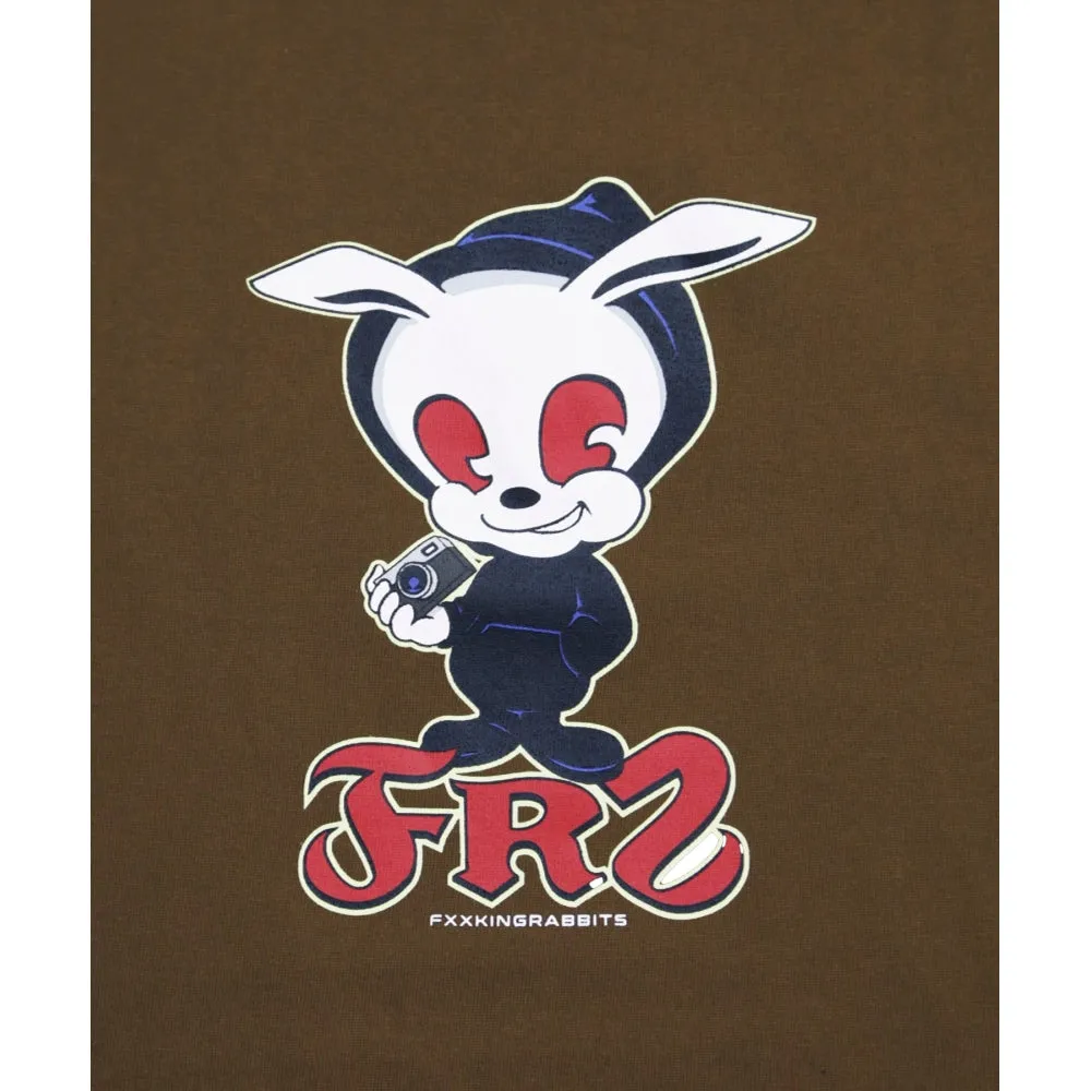 #FR2 EVIL RABBIT T-SHIRT-BROWN