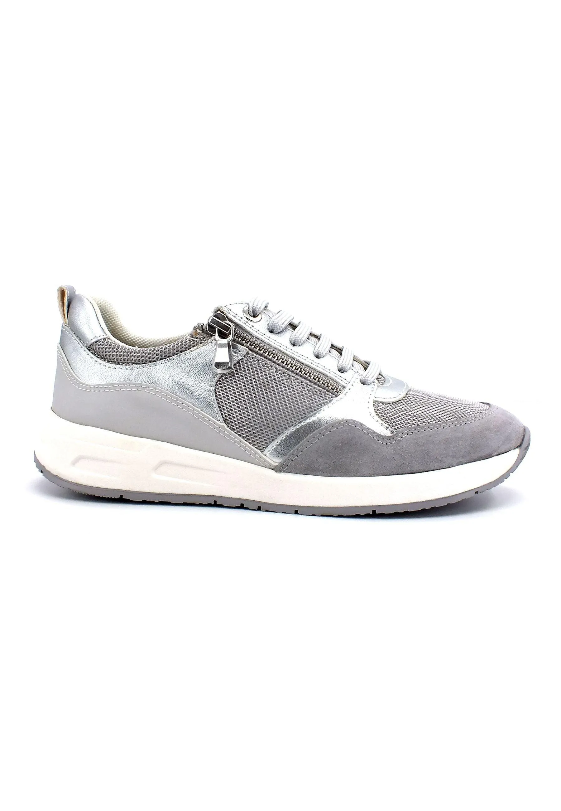 GEOX Bulmya Sneaker Donna Silver Grey D35NQA0NF14C0898