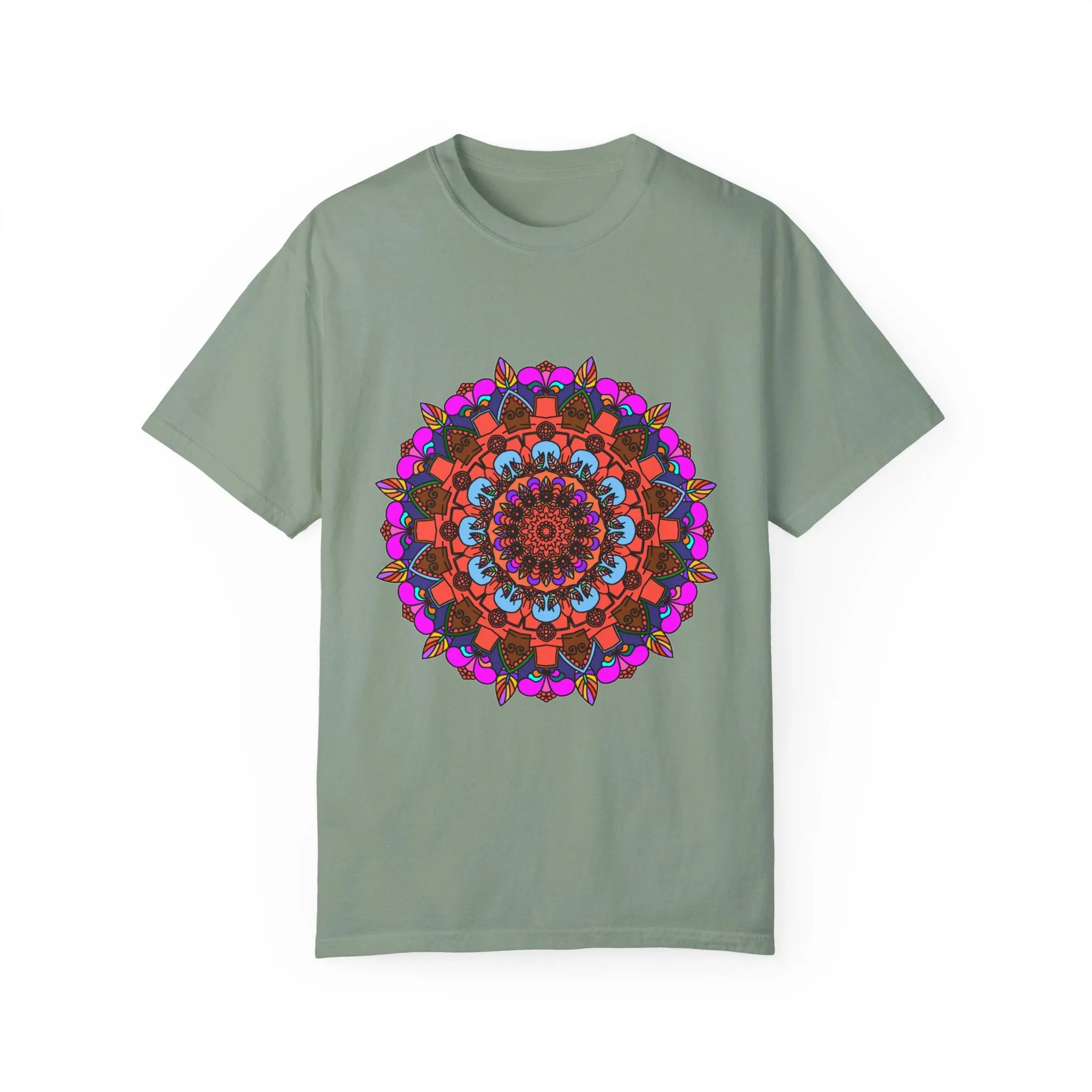 Handmade Mandala Design T-Shirt - 100% Ring-Spun Cotton