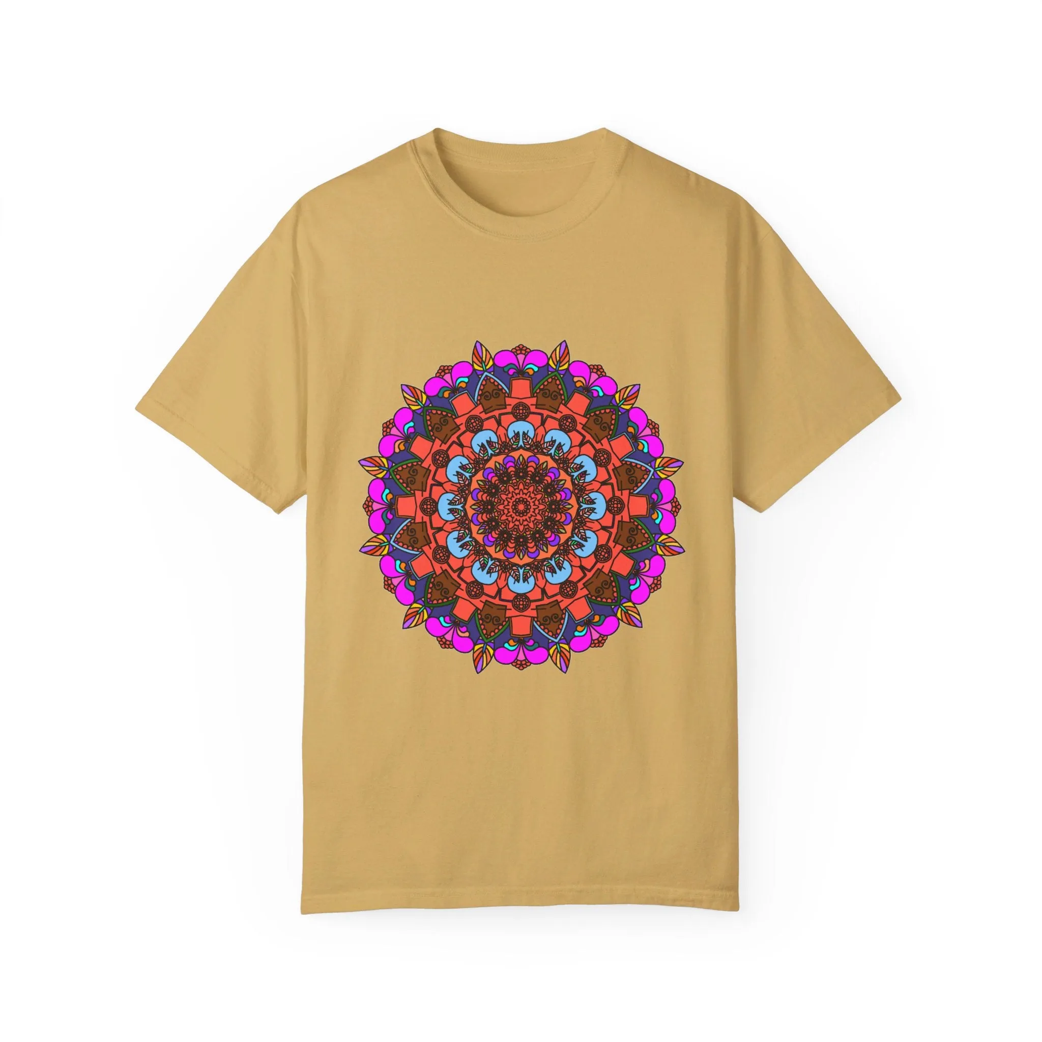 Handmade Mandala Design T-Shirt - 100% Ring-Spun Cotton