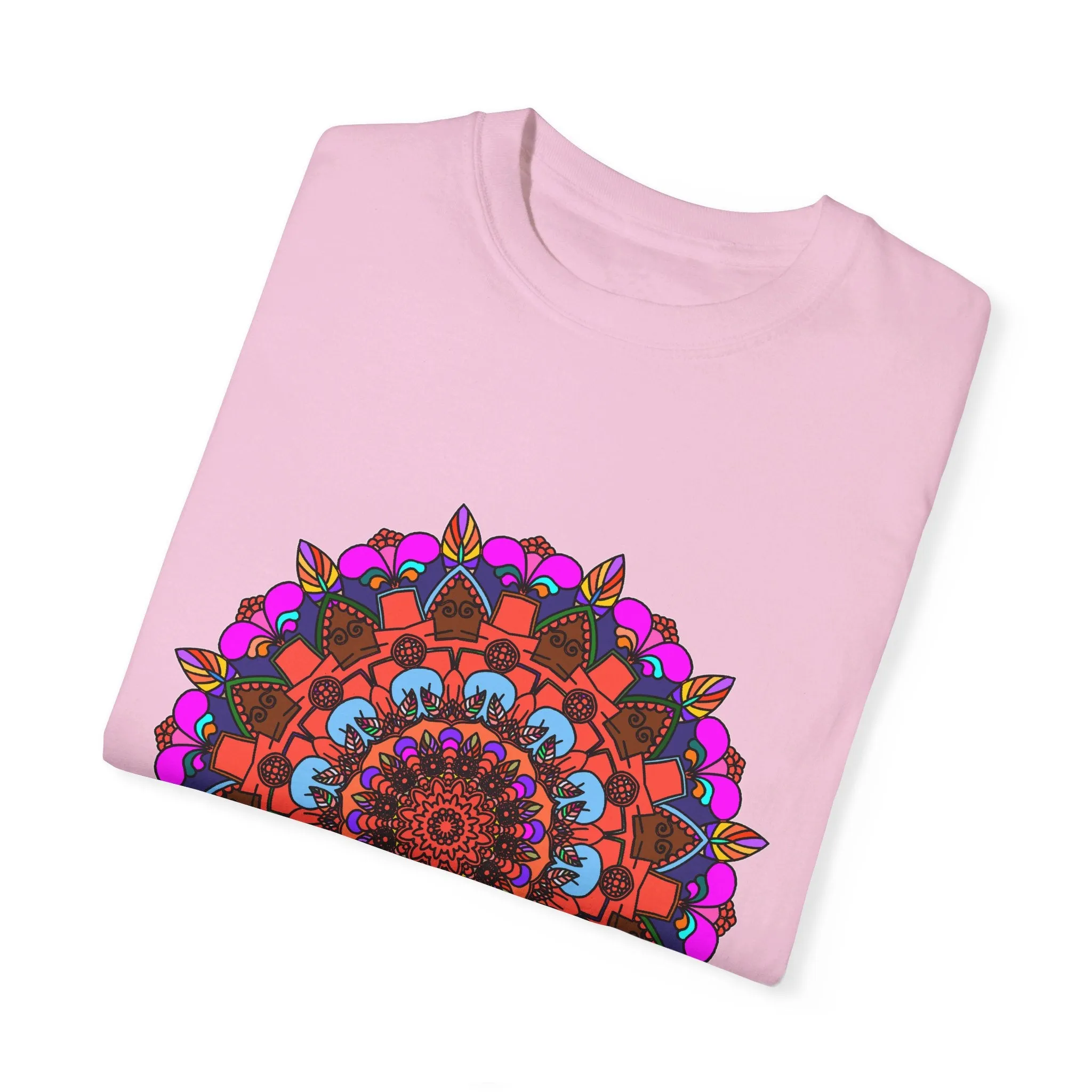 Handmade Mandala Design T-Shirt - 100% Ring-Spun Cotton