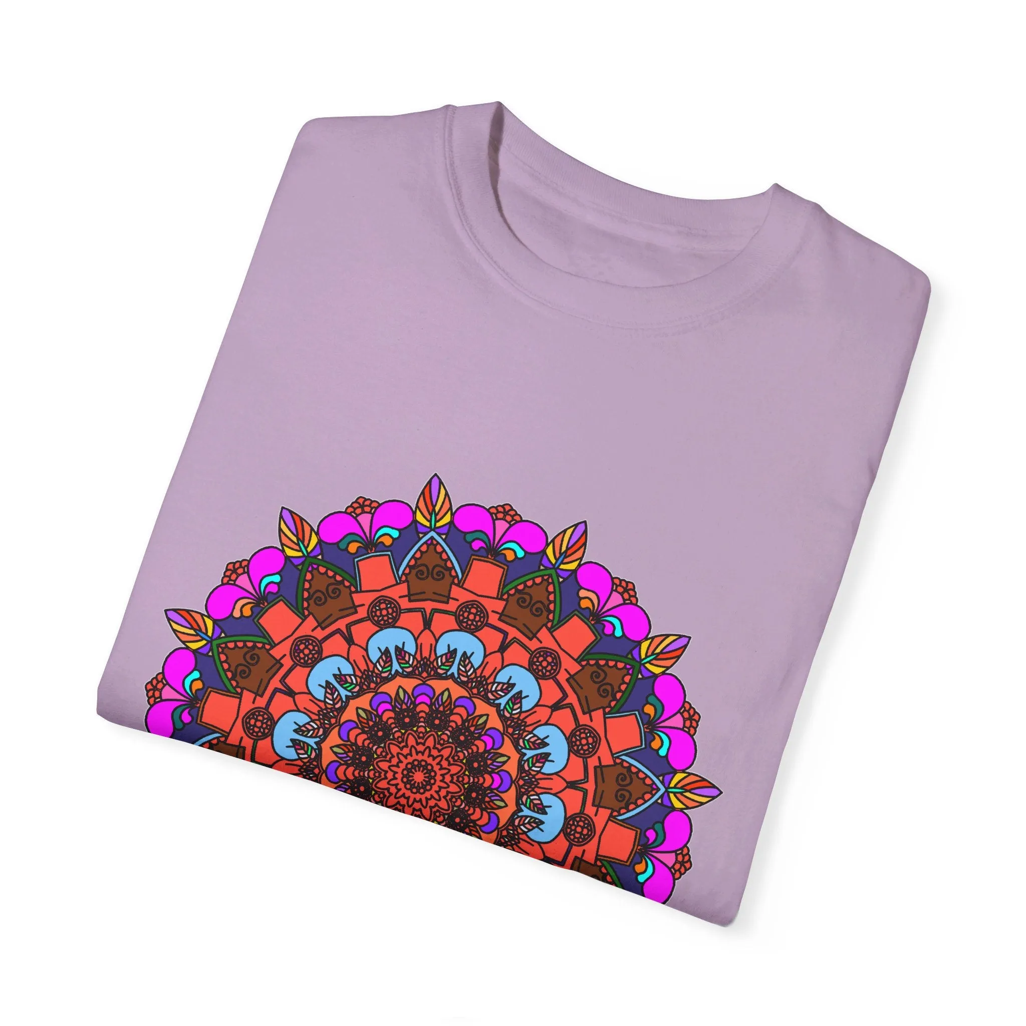 Handmade Mandala Design T-Shirt - 100% Ring-Spun Cotton