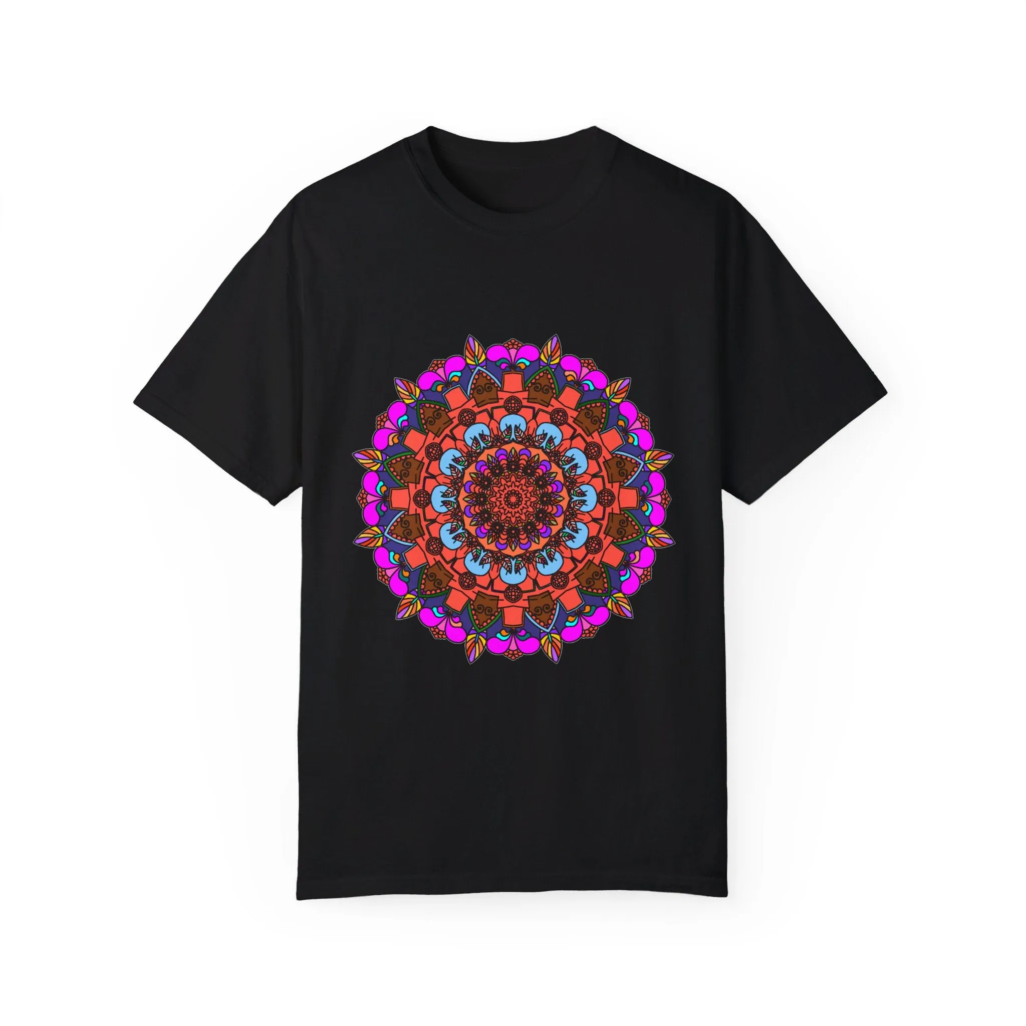 Handmade Mandala Design T-Shirt - 100% Ring-Spun Cotton