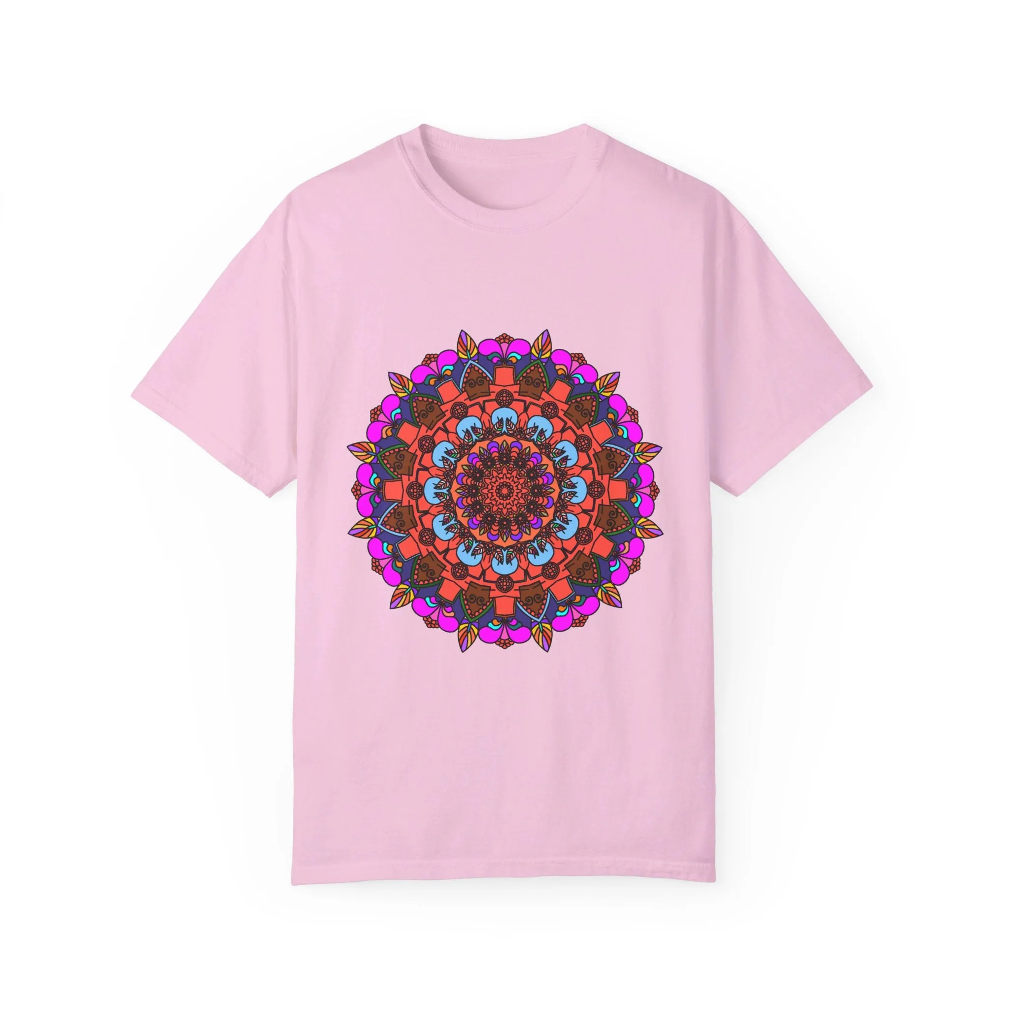 Handmade Mandala Design T-Shirt - 100% Ring-Spun Cotton