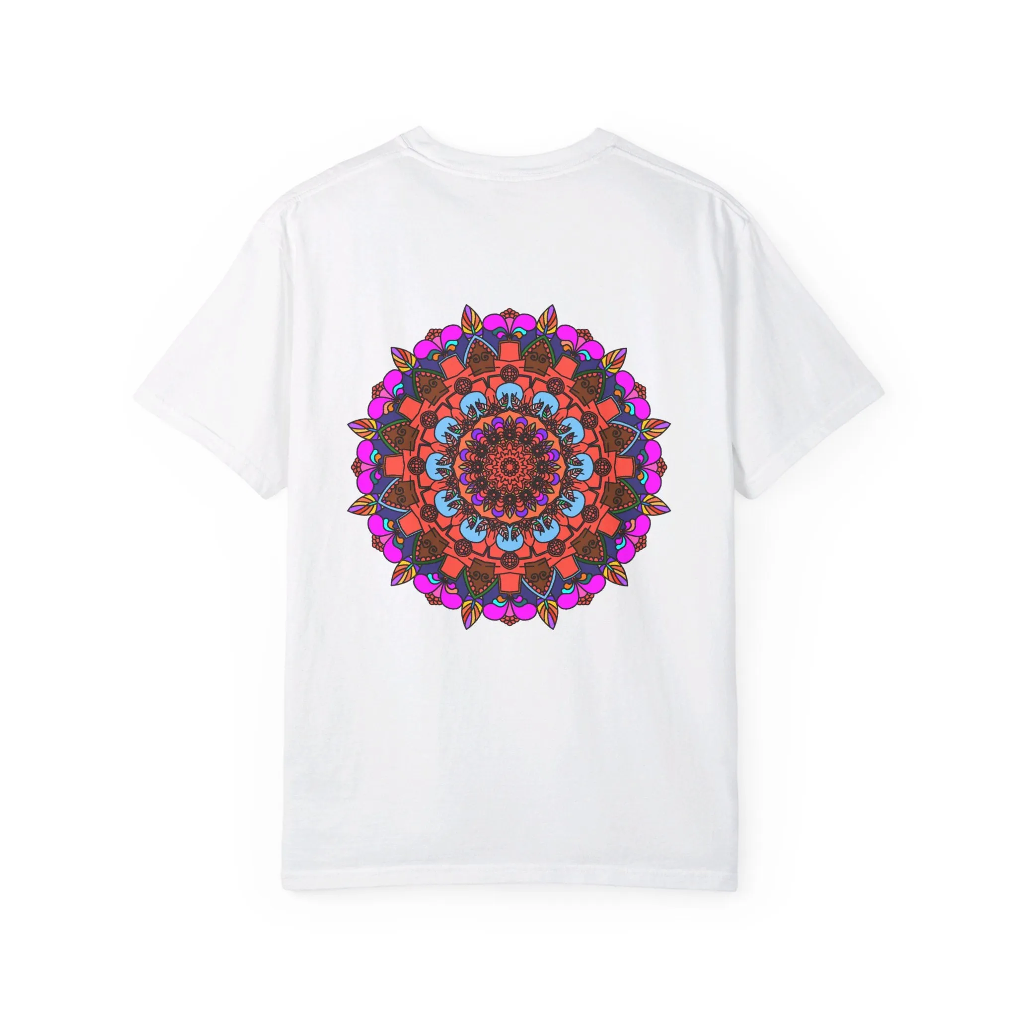 Handmade Mandala Design T-Shirt - 100% Ring-Spun Cotton