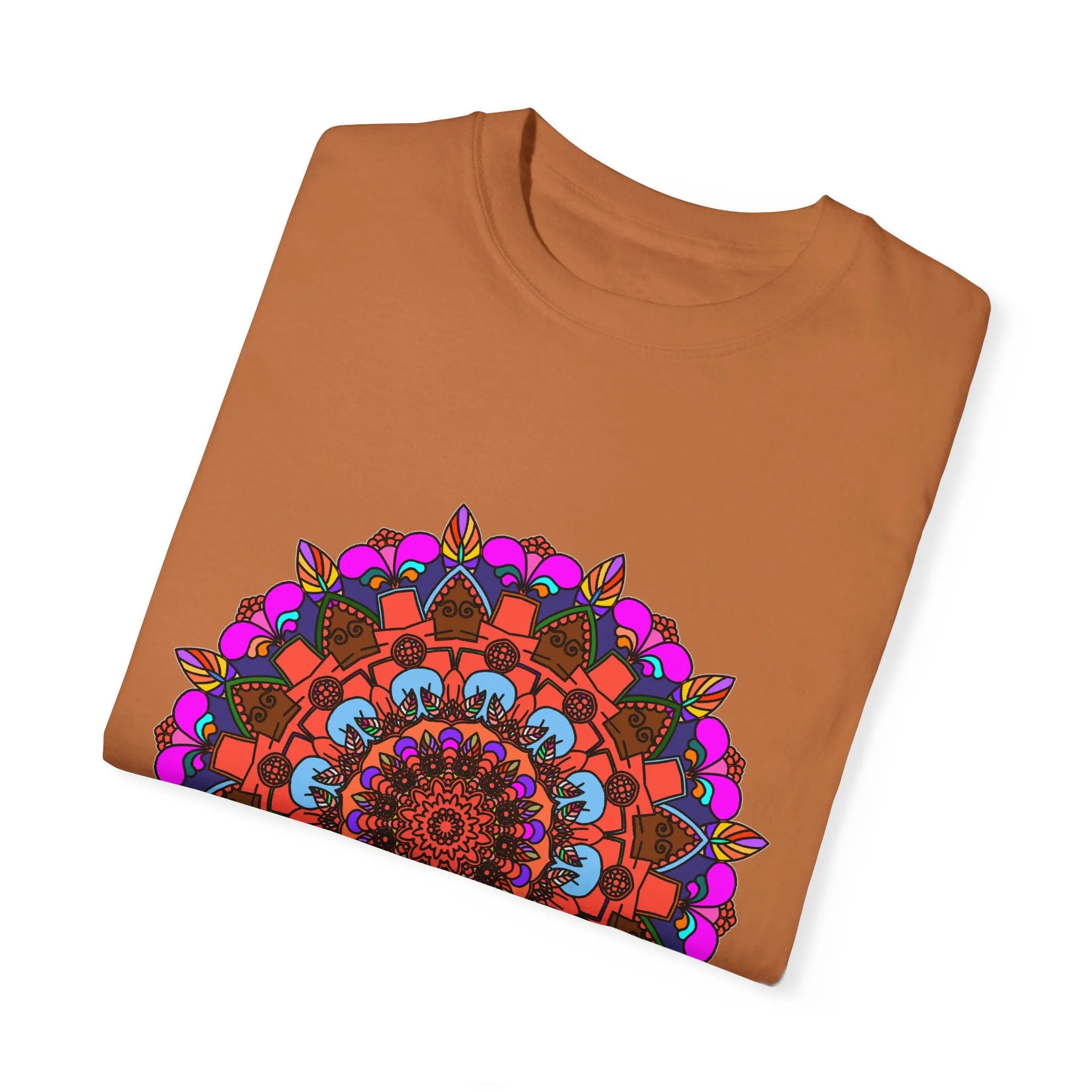 Handmade Mandala Design T-Shirt - 100% Ring-Spun Cotton