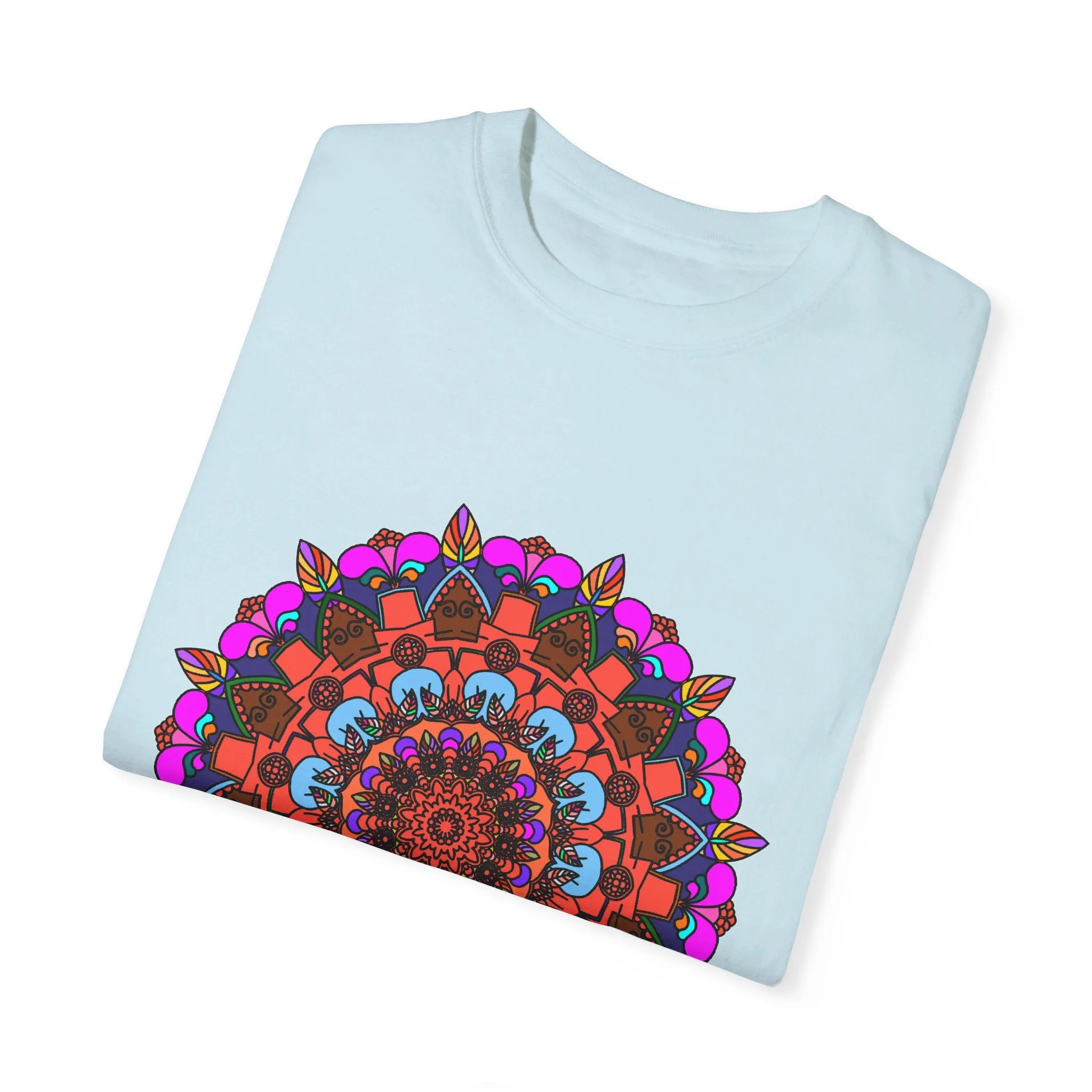 Handmade Mandala Design T-Shirt - 100% Ring-Spun Cotton