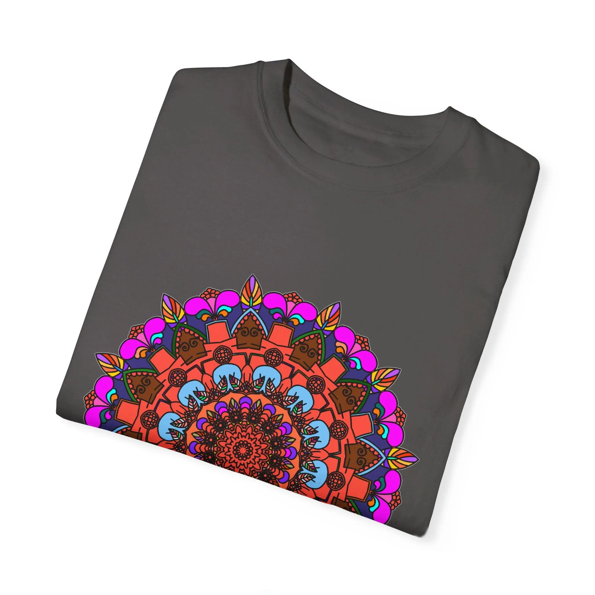 Handmade Mandala Design T-Shirt - 100% Ring-Spun Cotton