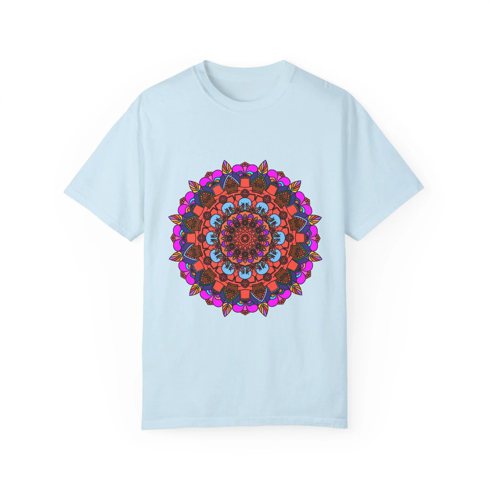 Handmade Mandala Design T-Shirt - 100% Ring-Spun Cotton