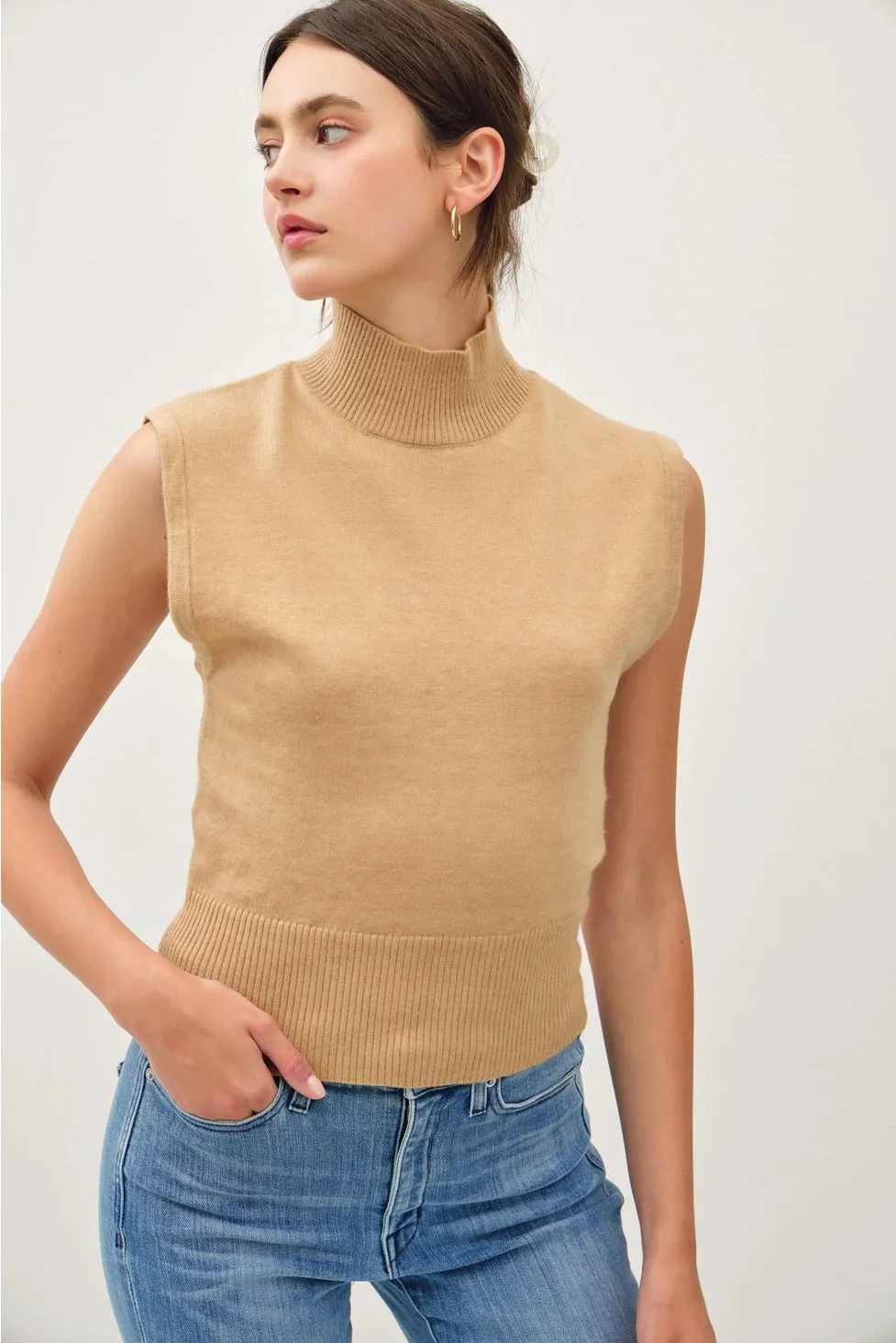 Hannah Turtleneck Sweater Tank