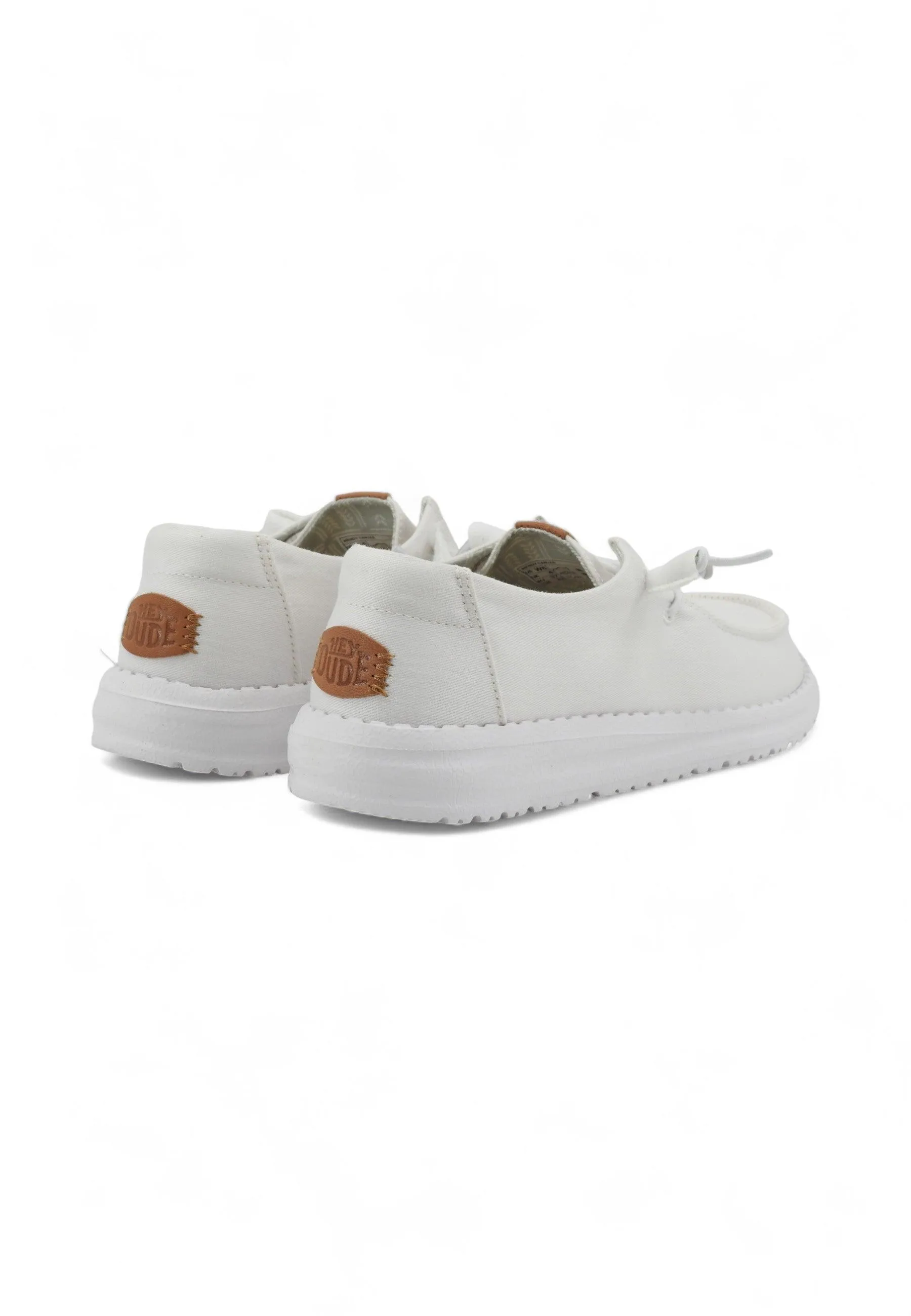 HEY DUDE Wendy Canvas Sneaker Vela Donna White 40902-100