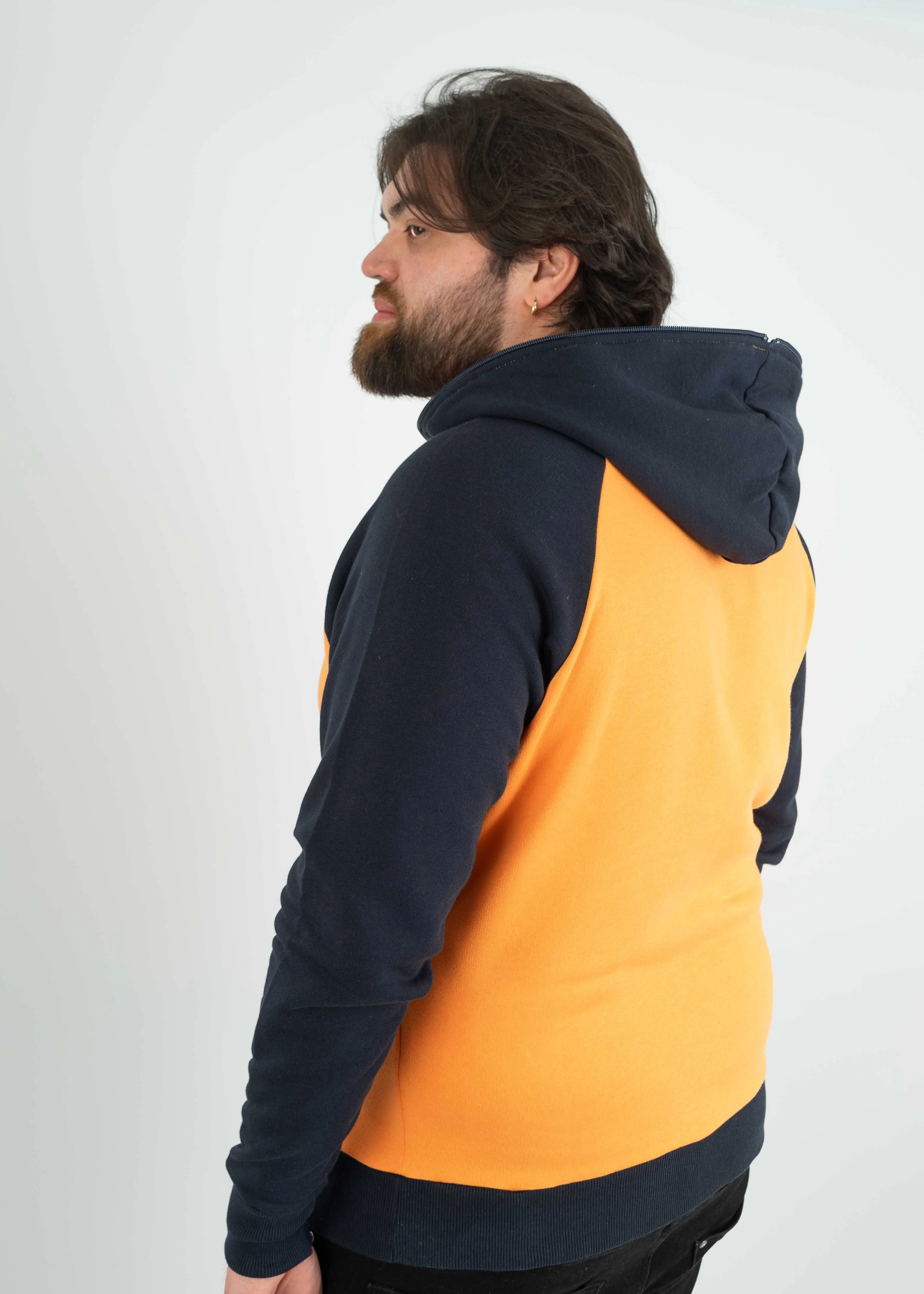 Hoodie AX-1  Tangerine/Navy