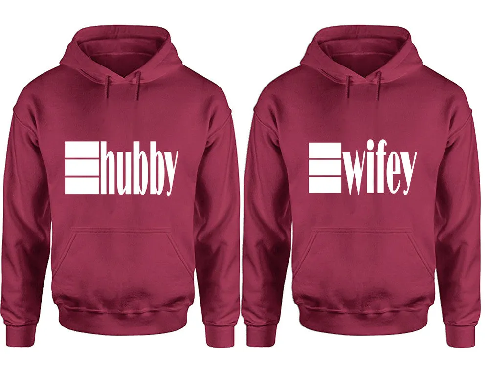 Hubby Wifey Couple Matching Pullover Hoodies