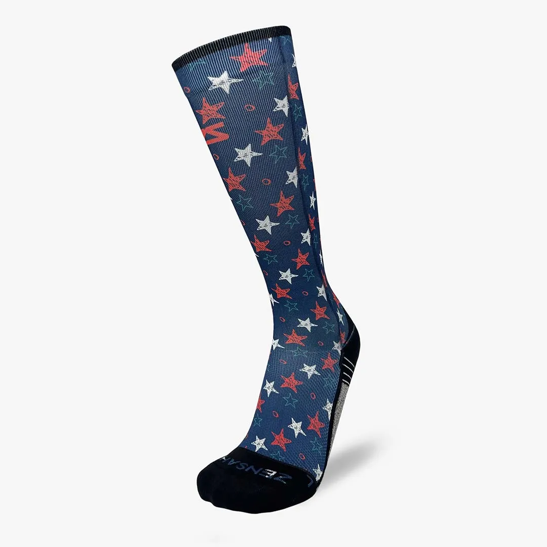 Illustrated Stars Compression Socks (Knee-High)