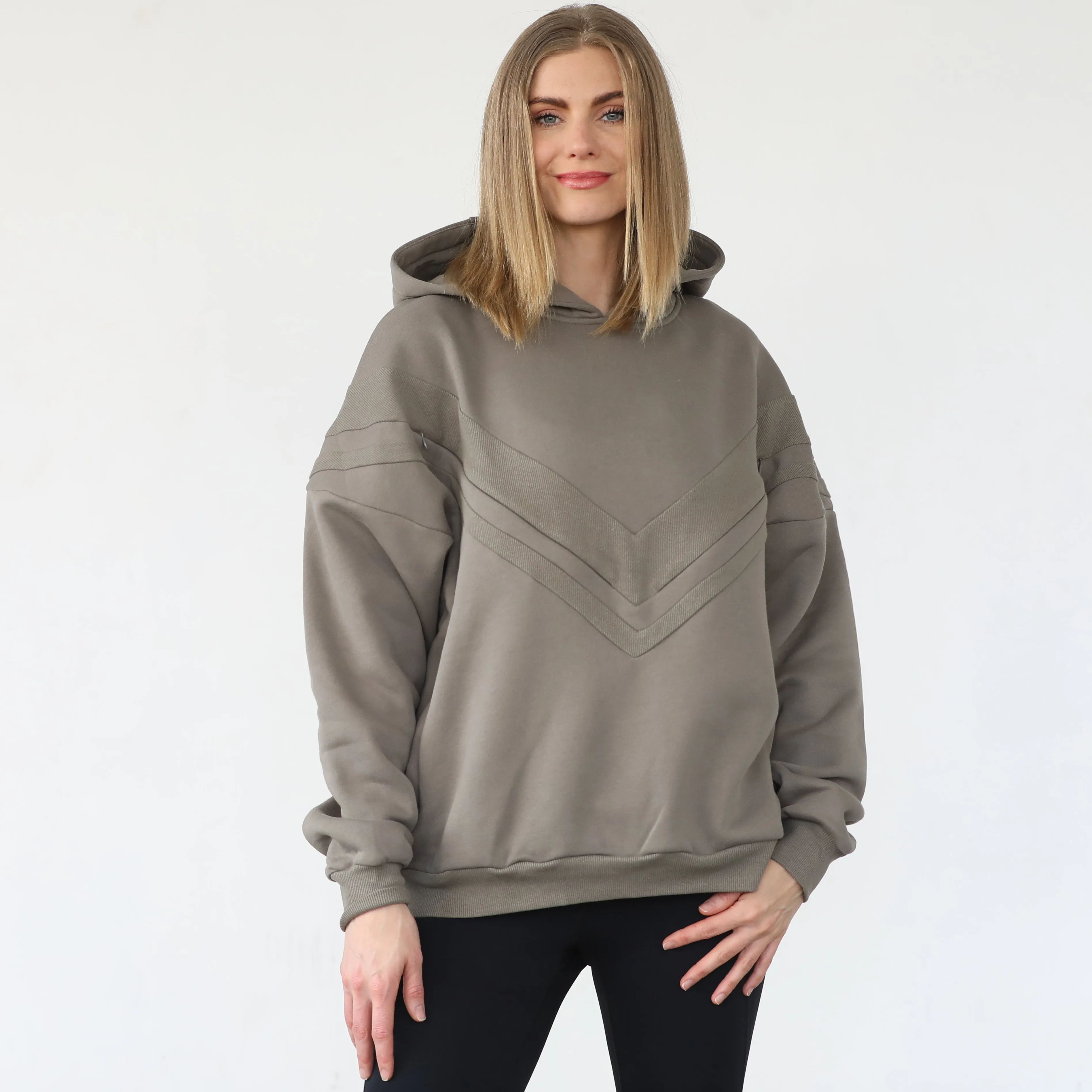 Isabella Ultra Soft Oversized Nursing & Pregnancy Hoodie (Wood Ash)