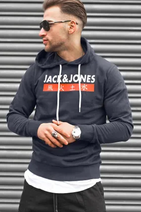 Jack & Jones Kapuzenpullover ELEMENTS Navy