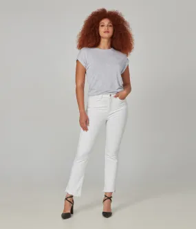 Kate-WHT High Rise Slim Jeans