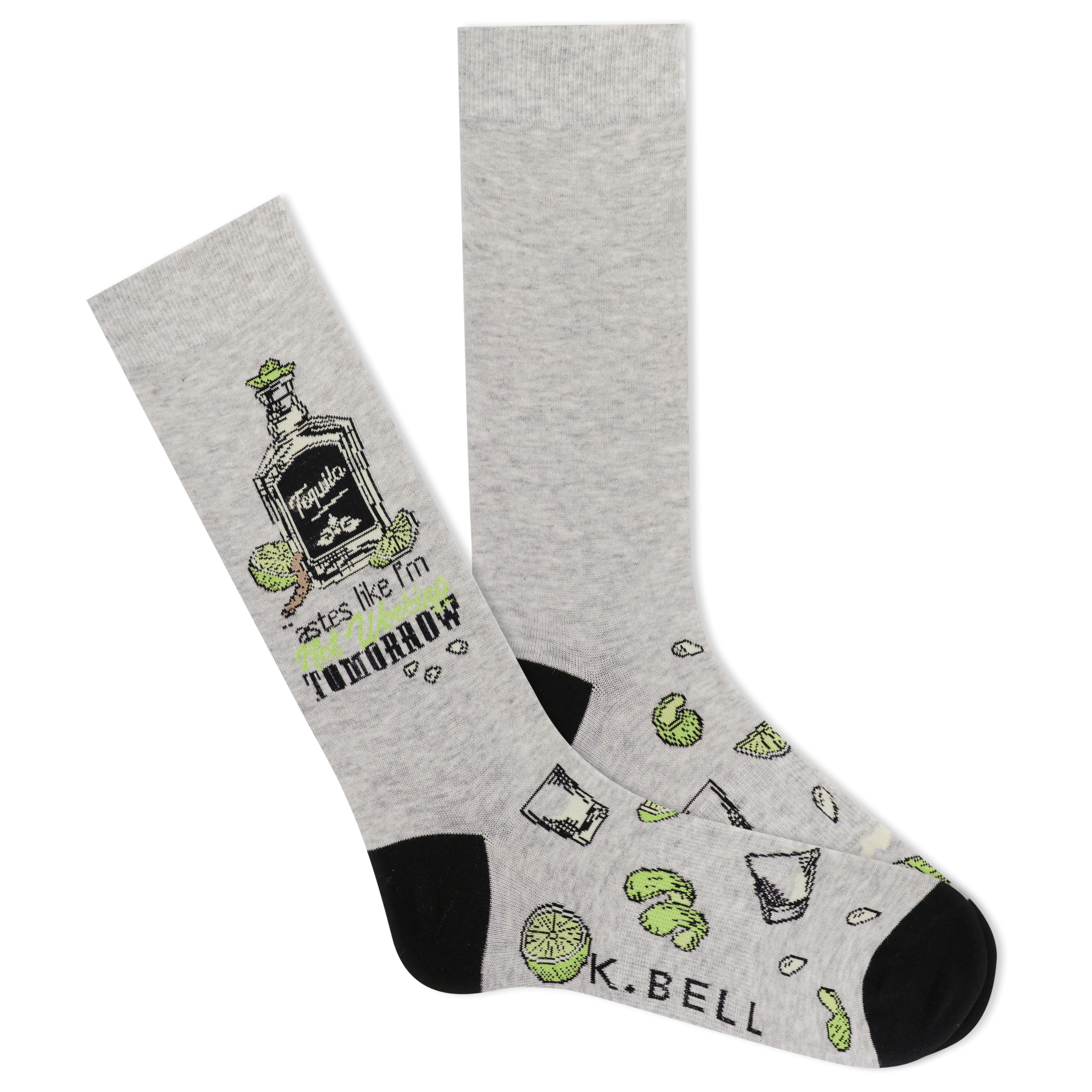 K.Bell Men's No Work Tequila Crew Sock