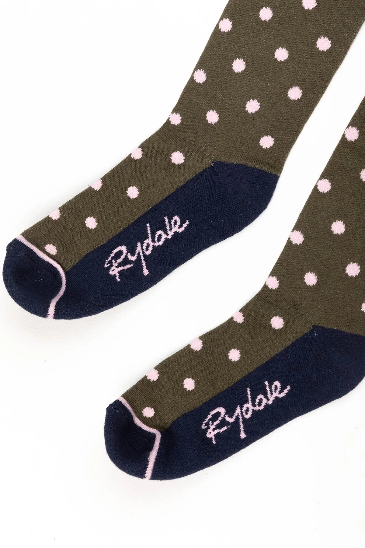 Ladies Polka Dot Knee Length Riding Socks