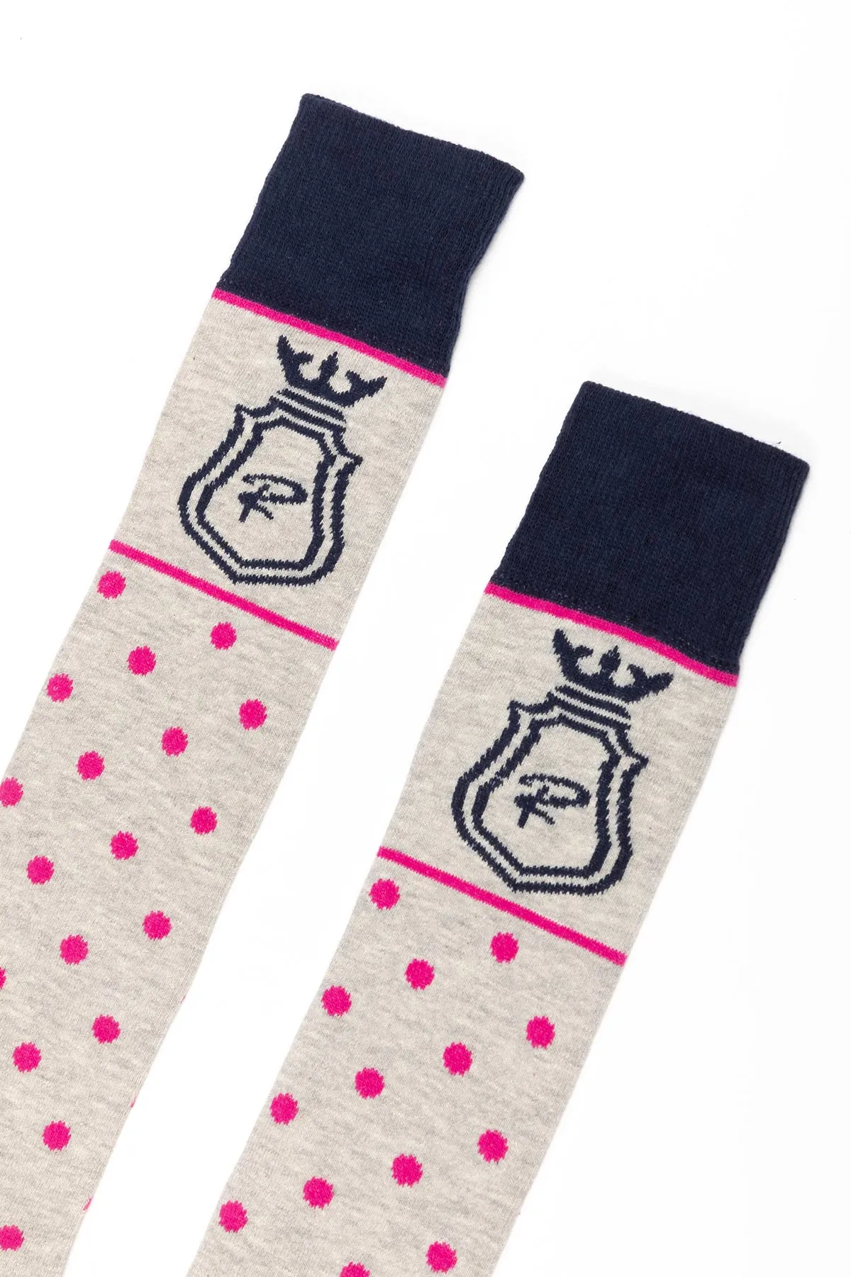 Ladies Polka Dot Knee Length Riding Socks