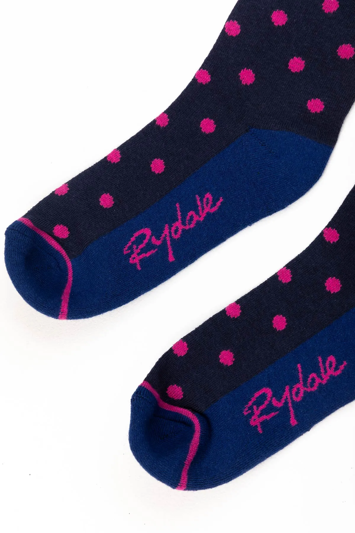 Ladies Polka Dot Knee Length Riding Socks