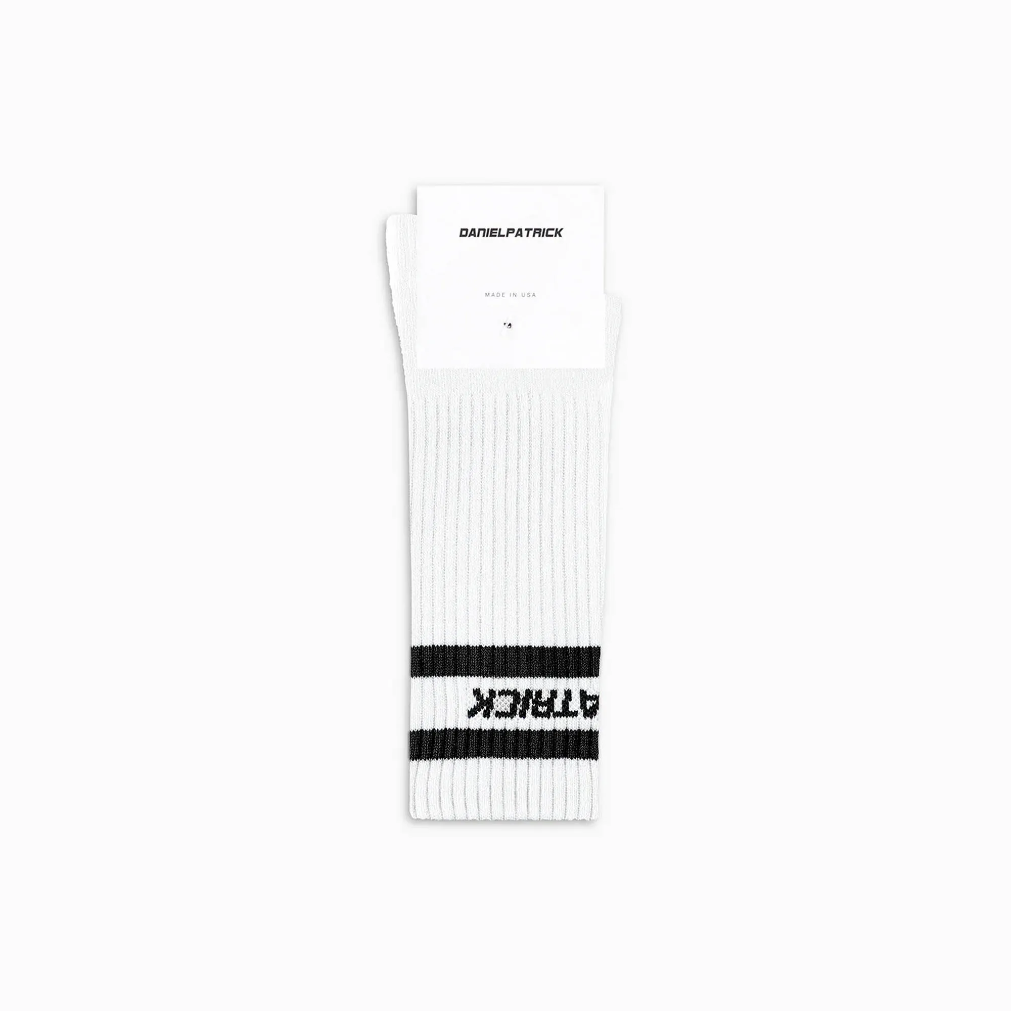 logo stripe b-ball sock / white   black