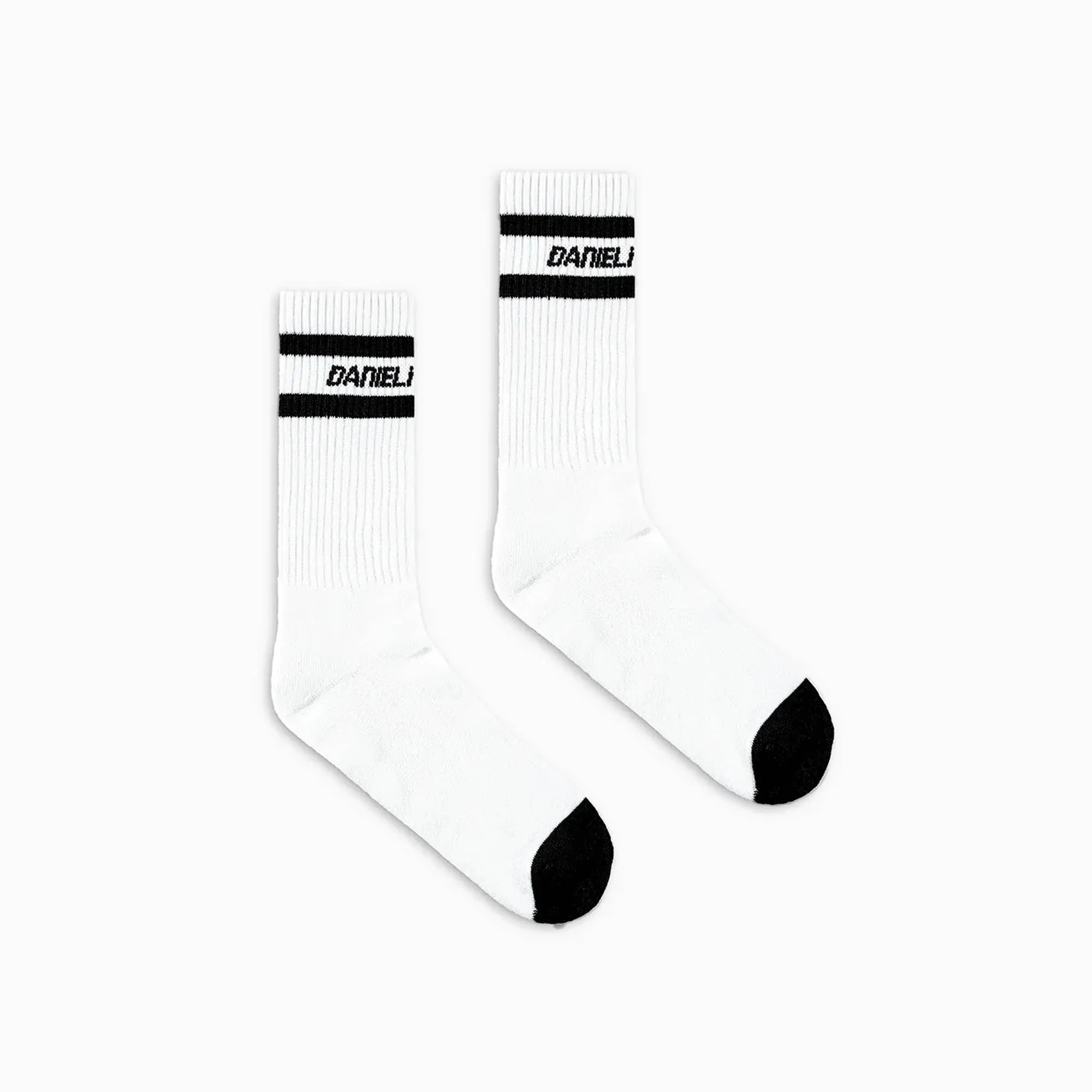 logo stripe b-ball sock / white   black