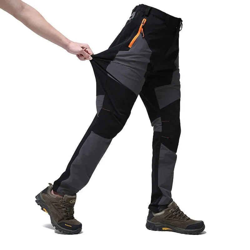 Men's Pants Breathable Waterproof Hiking Outdoor Climbing Thin Elasticity Quick Dry Trousers | S11111