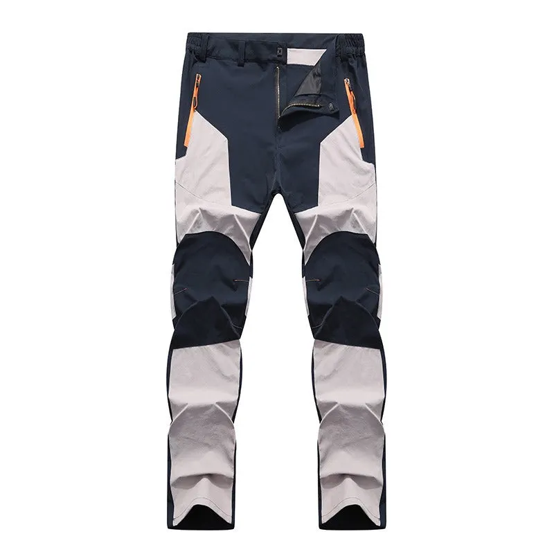 Men's Pants Breathable Waterproof Hiking Outdoor Climbing Thin Elasticity Quick Dry Trousers | S11111