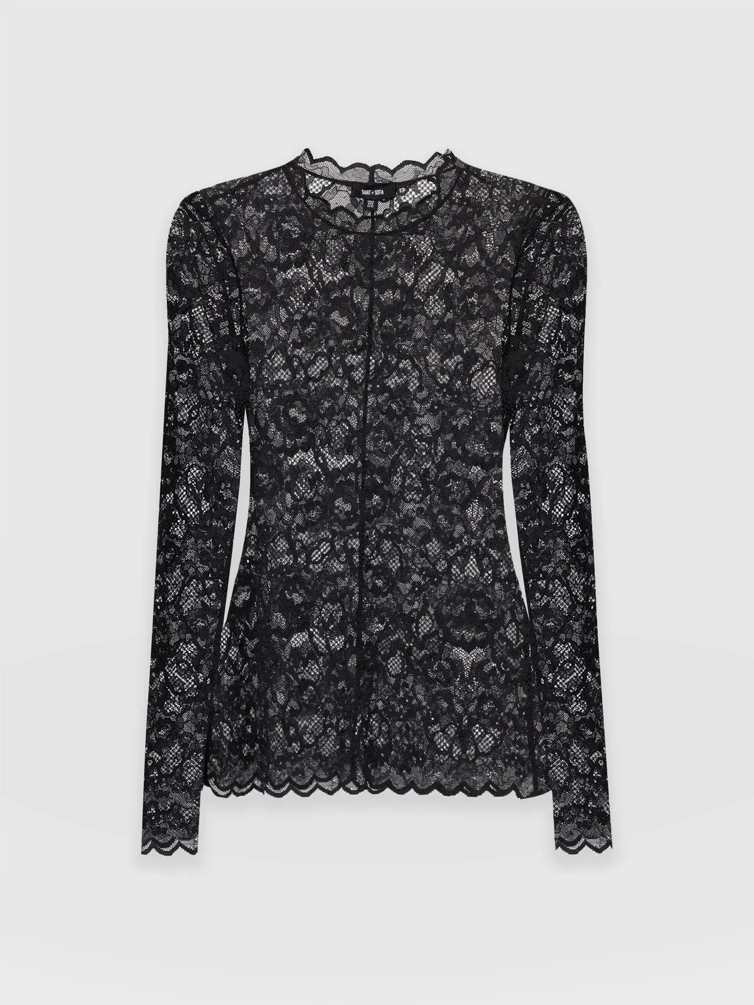 Miranda Lace Tee - Black