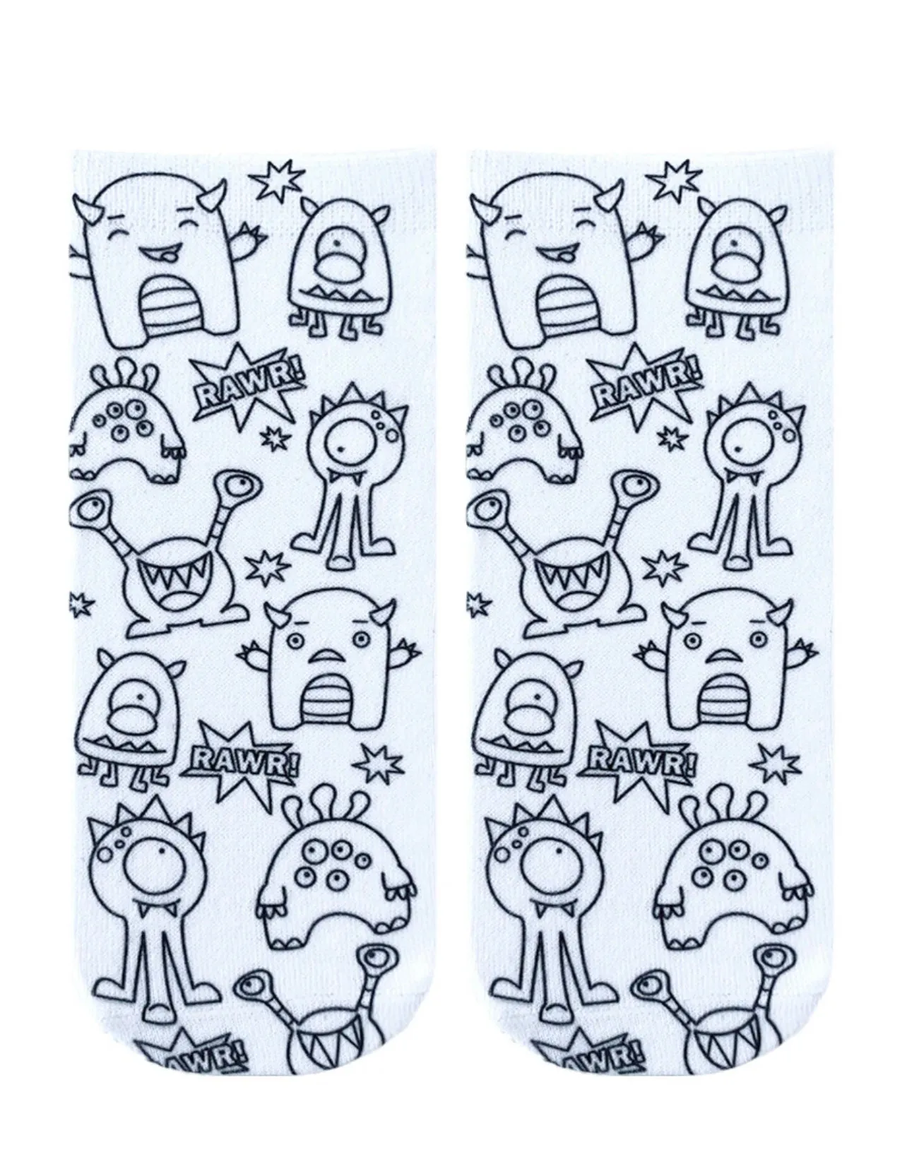 Monster Bash Coloring Socks