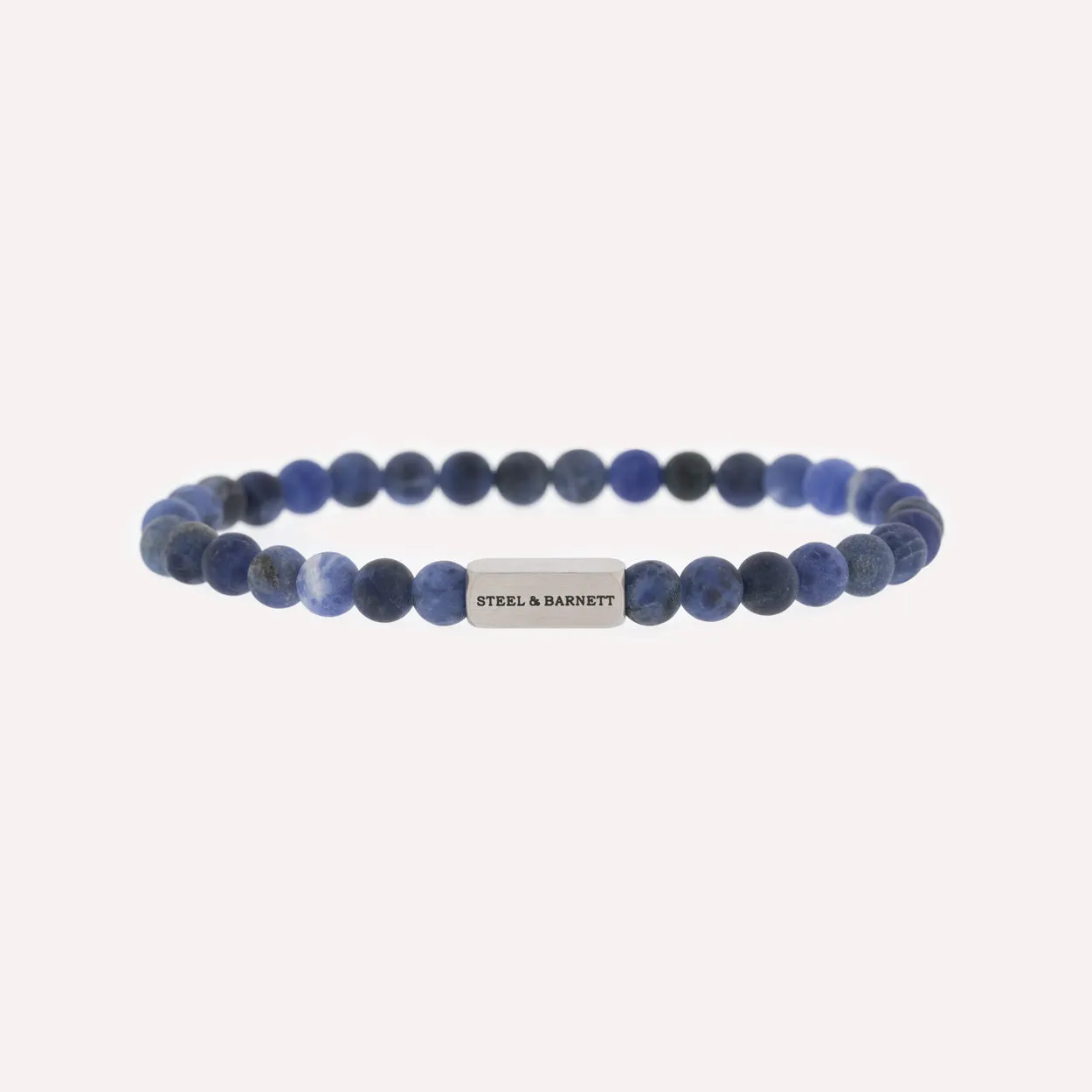 Natural Ned 6mm Round Gemstone Bracelet Matt Sodalite