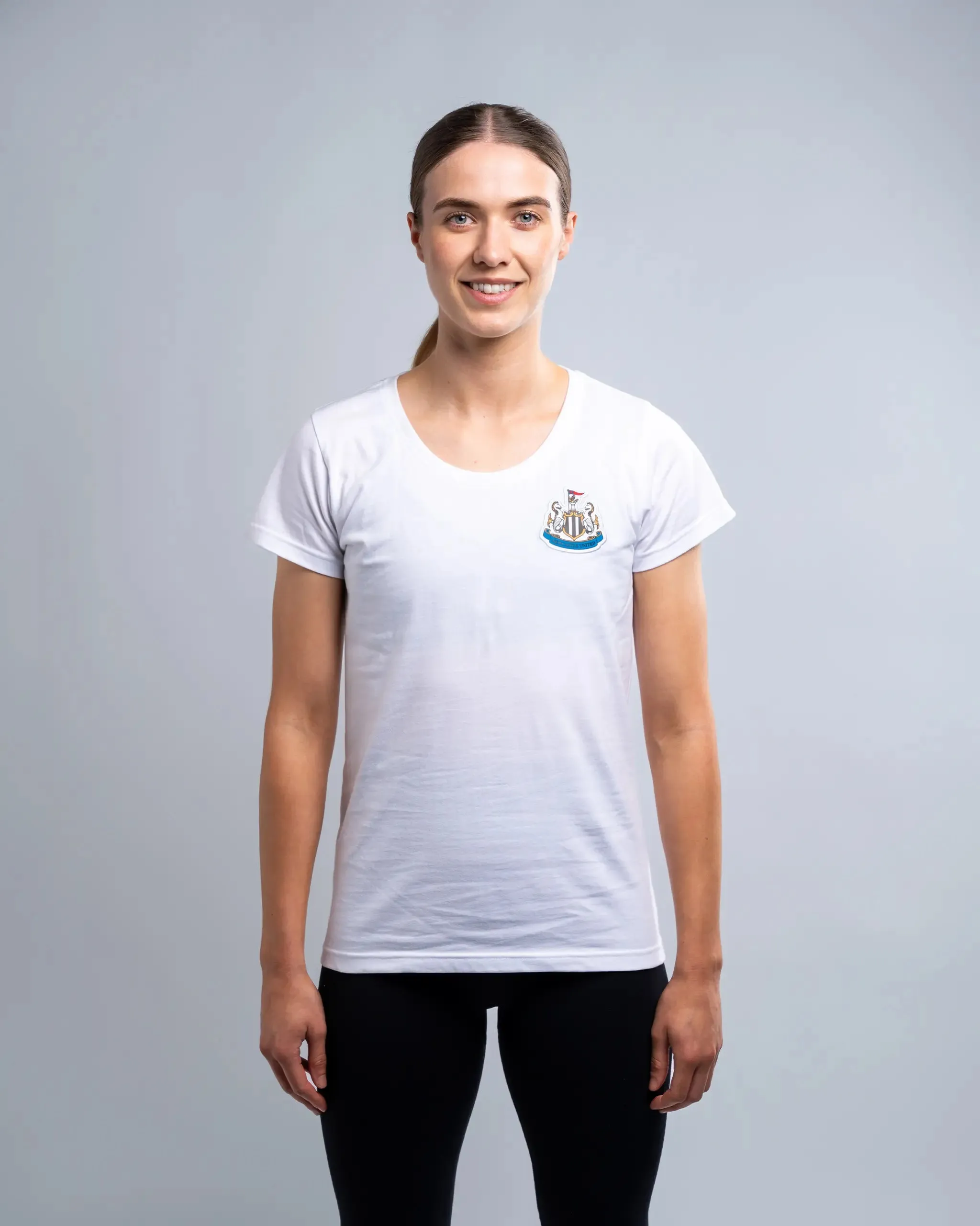 Newcastle United Women's White Terrace Crest T-Shirt